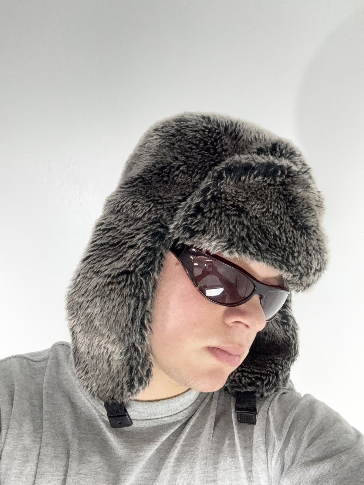 Le Grande Bleu (L.G.B.) Vintage Y2K Fuzzy Fur Ushanka Hat if six was nine LGB Style Size ONE SIZE - 10 Thumbnail
