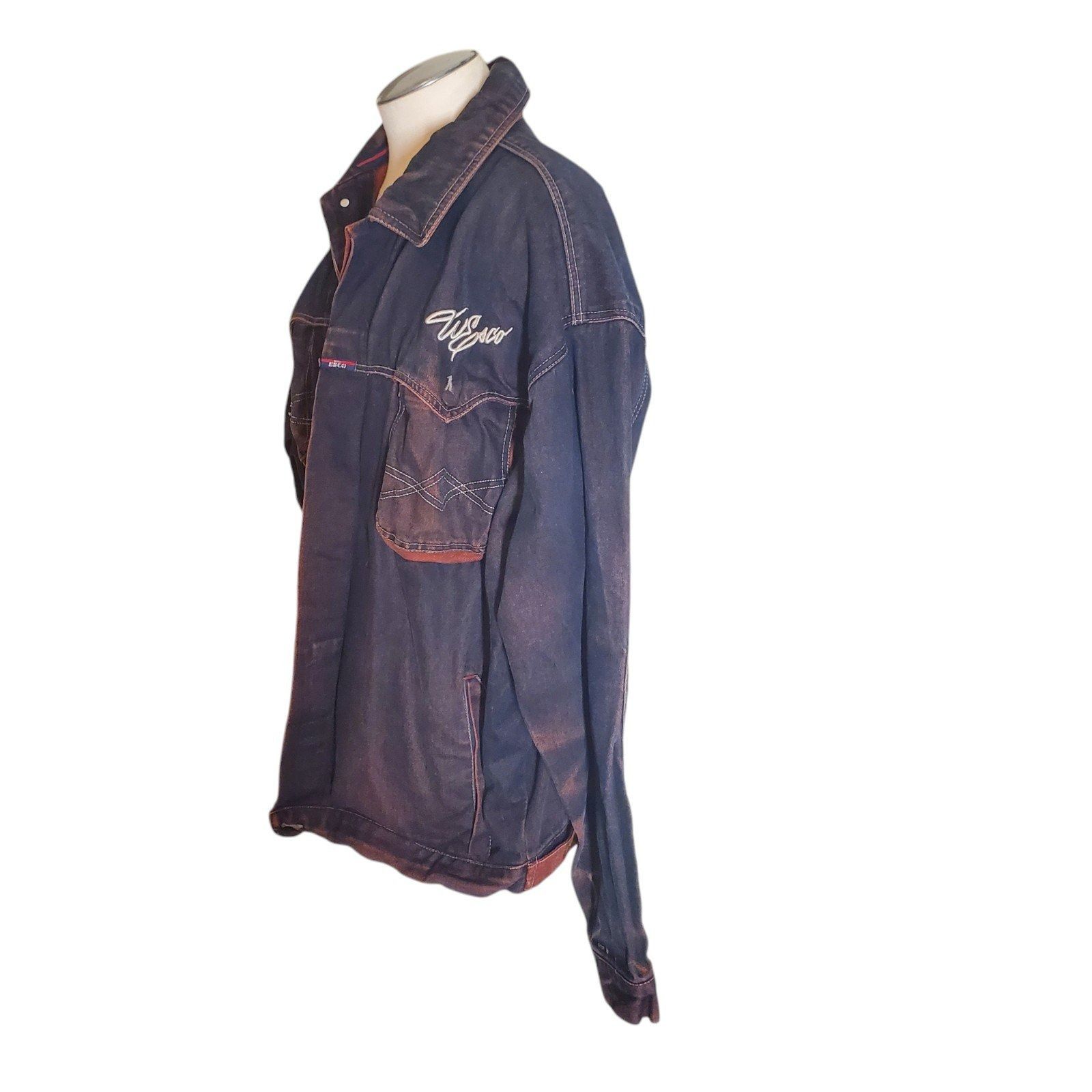 Other Willie+Esco DUNS Mens Vintage Denim Jacket Steetwear Black R Size US XXL / EU 58 / 5 - 4 Thumbnail
