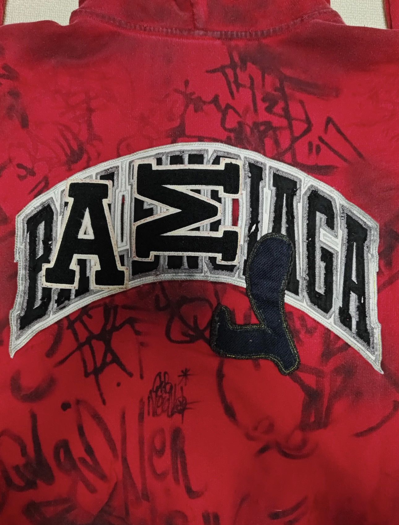 Balenciaga Balenciaga SS23 Red Skate Graffiti Zip Hoodie Size US XS / EU 42 / 0 - 5 Thumbnail