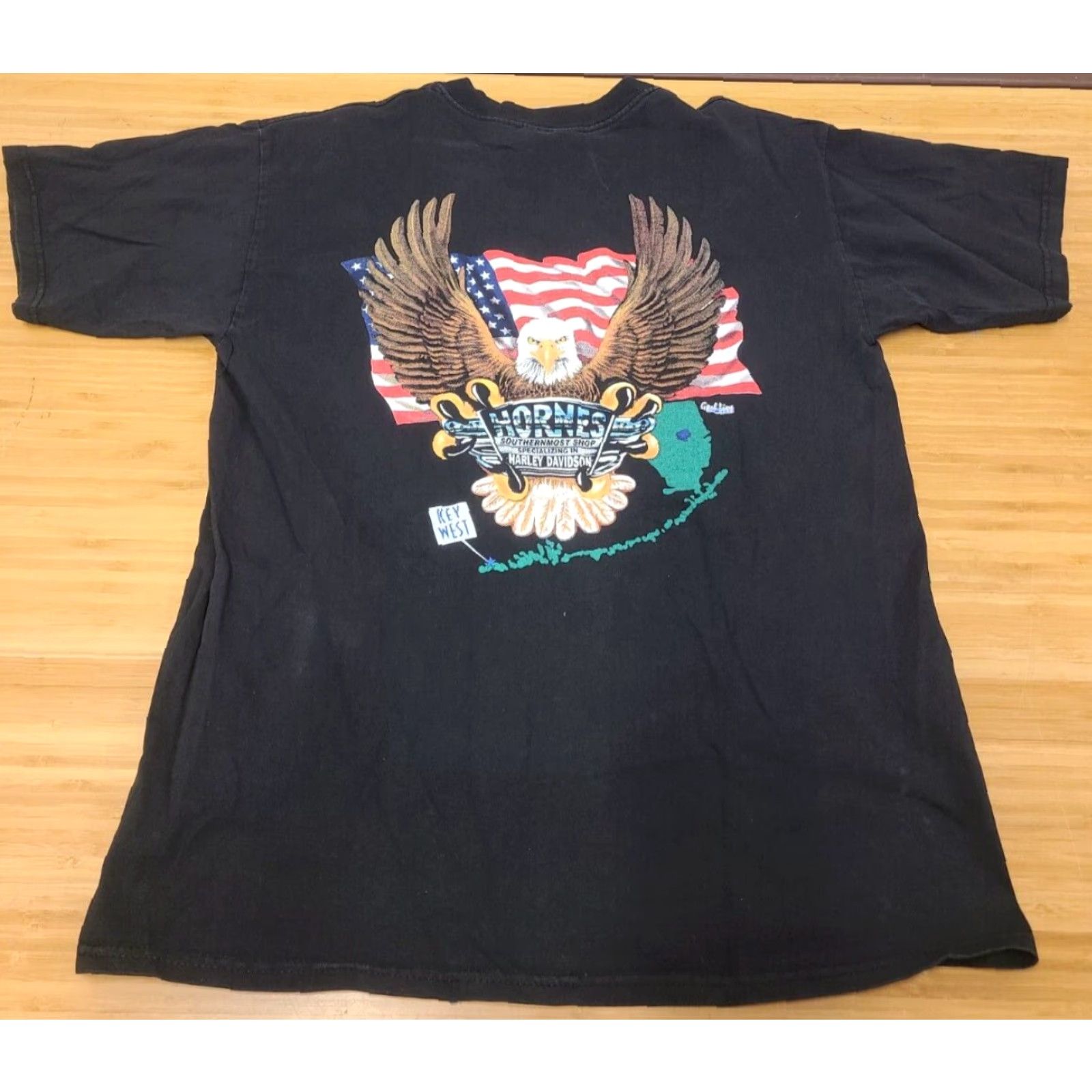 Gildan Y2K Key West Florida Horne’s Harley Davidson Bike Shop Graphic T-shirt Large Men Black Gildan Cotton Crew Neck Short Sleeve Pockets L Size US L / EU 52-54 / 3 - 4 Thumbnail