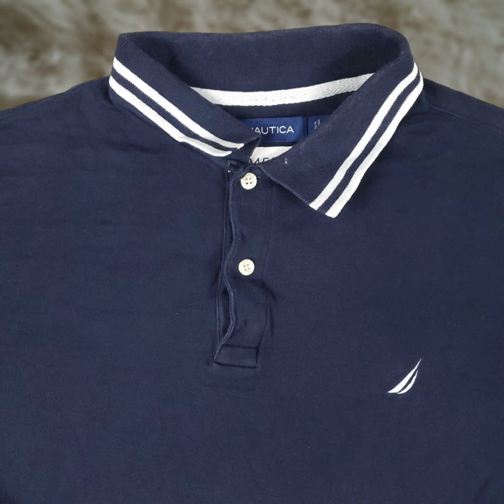 Nautica Nautica Polo Shirt Mens Large Blue Casual Short Sleeve Adult Size US L / EU 52-54 / 3 - 1 Thumbnail