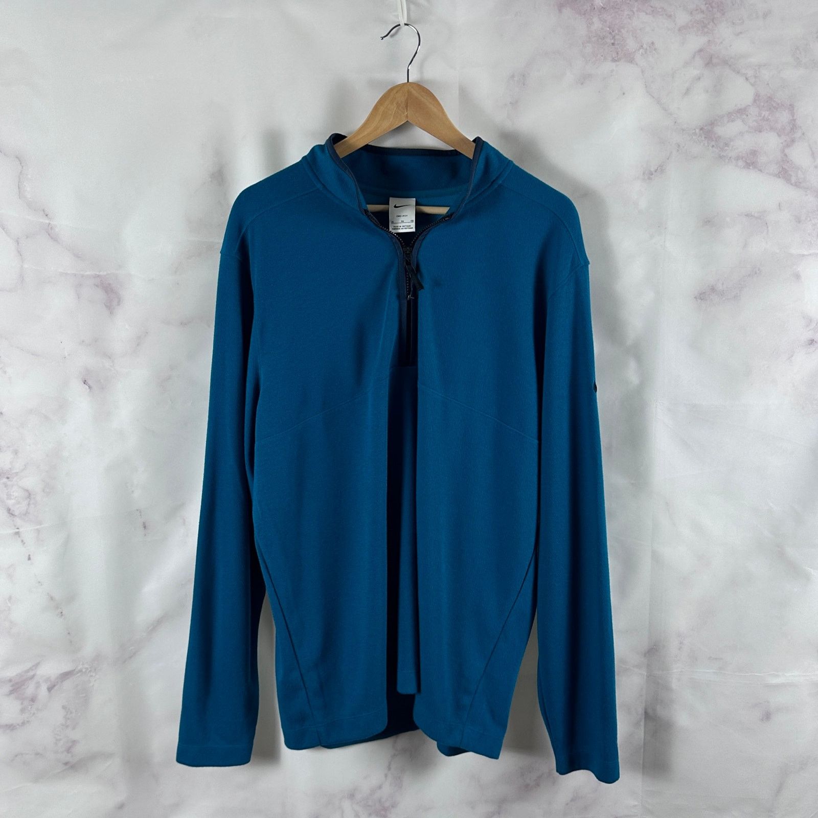 Nike Dri-Fit Blue Quarter-Zip Pullover Jacket Size US XL / EU 56 / 4 - 1 Thumbnail