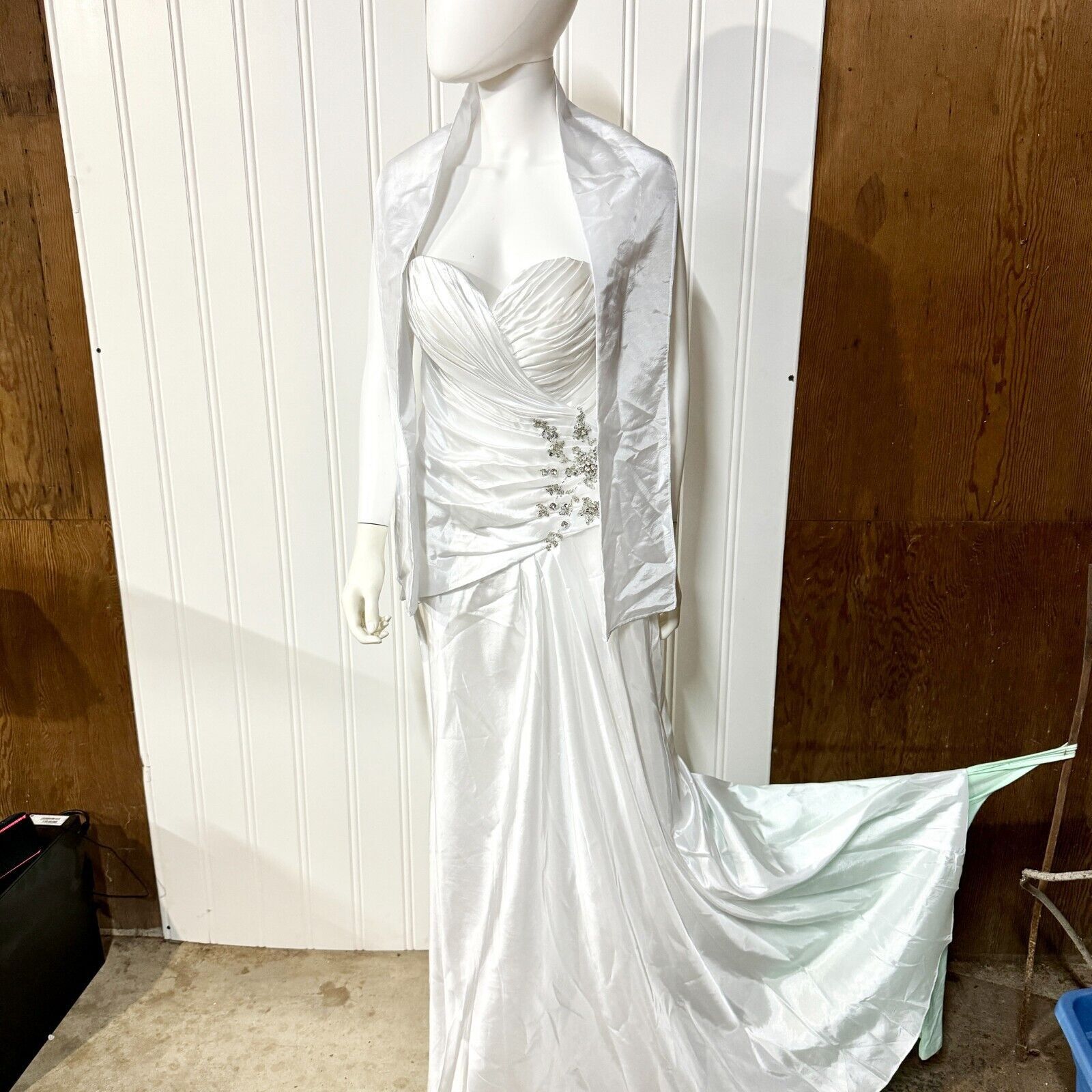 Other Cinderella Wedding GOWN Size M Strapless Gemmed A Line Slim Size M / US 6-8 / IT 42-44 - 2 Thumbnail