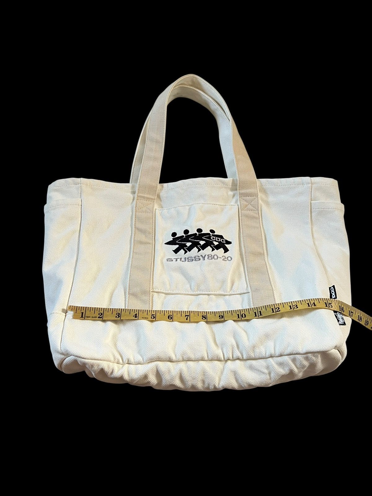 Comme des Garcons × Stussy Stussy x Comme des Garçons Heavy Canvas Tote Bag Size ONE SIZE - 15 Thumbnail