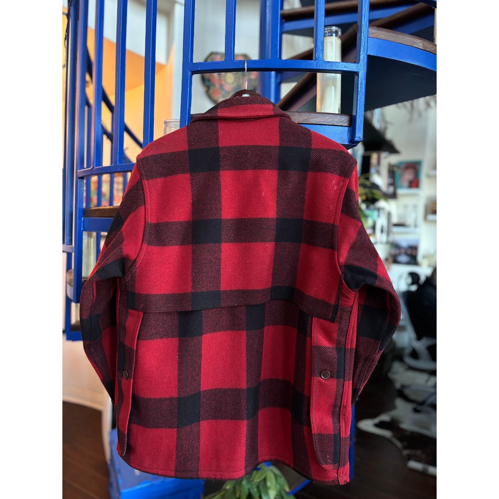 Vintage White Stag Red & Black Plaid Wool Cruiser Jacket Size L Size US L / EU 52-54 / 3 - 2 Thumbnail