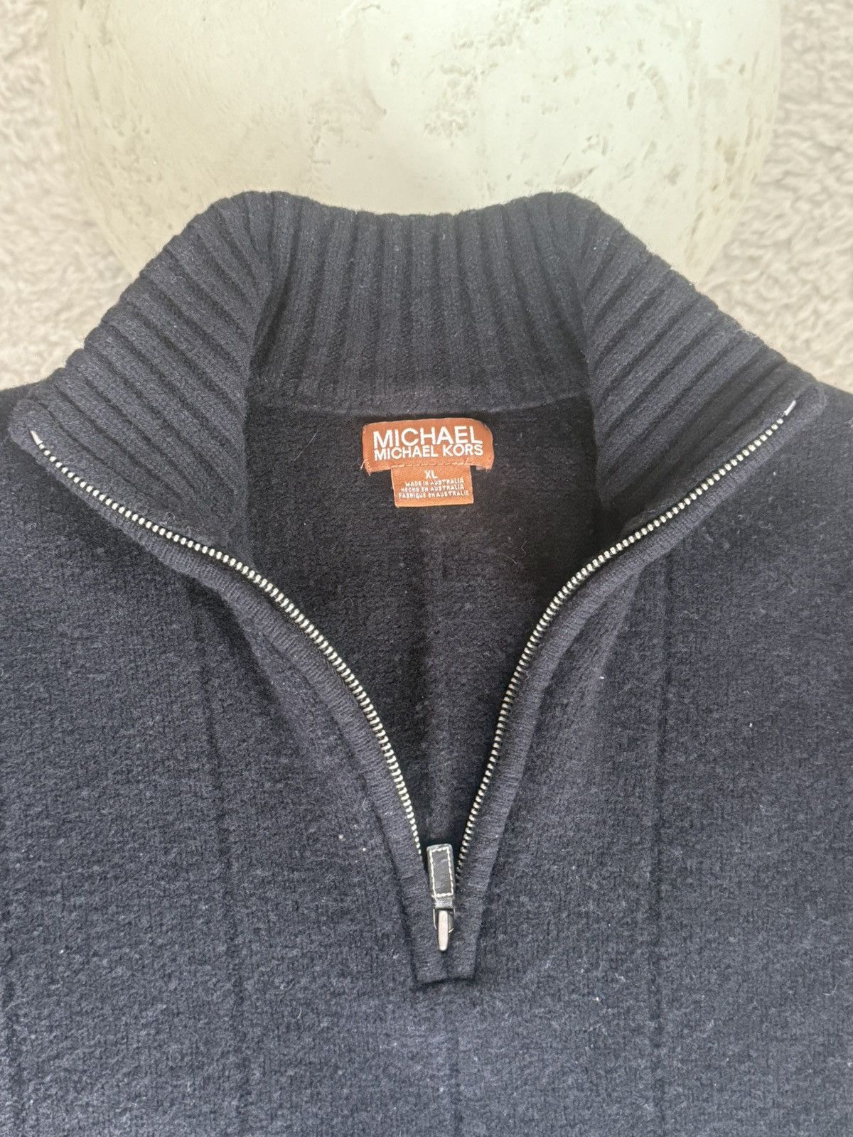 Michael Kors Vintage Black Wool Quarter Zip by Michael Kors Size US M / EU 48-50 / 2 - 1 Thumbnail
