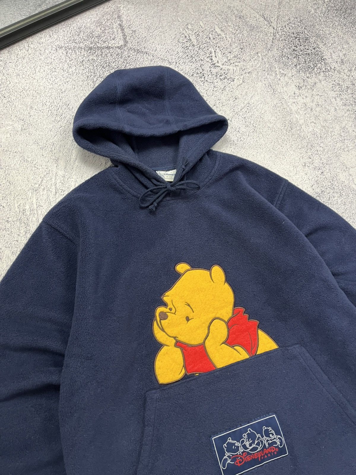 Vintage Disneyland Paris Winnie the Pooh Fleece Hoodie Big Logo Size US S / EU 44-46 / 1 - 7 Thumbnail