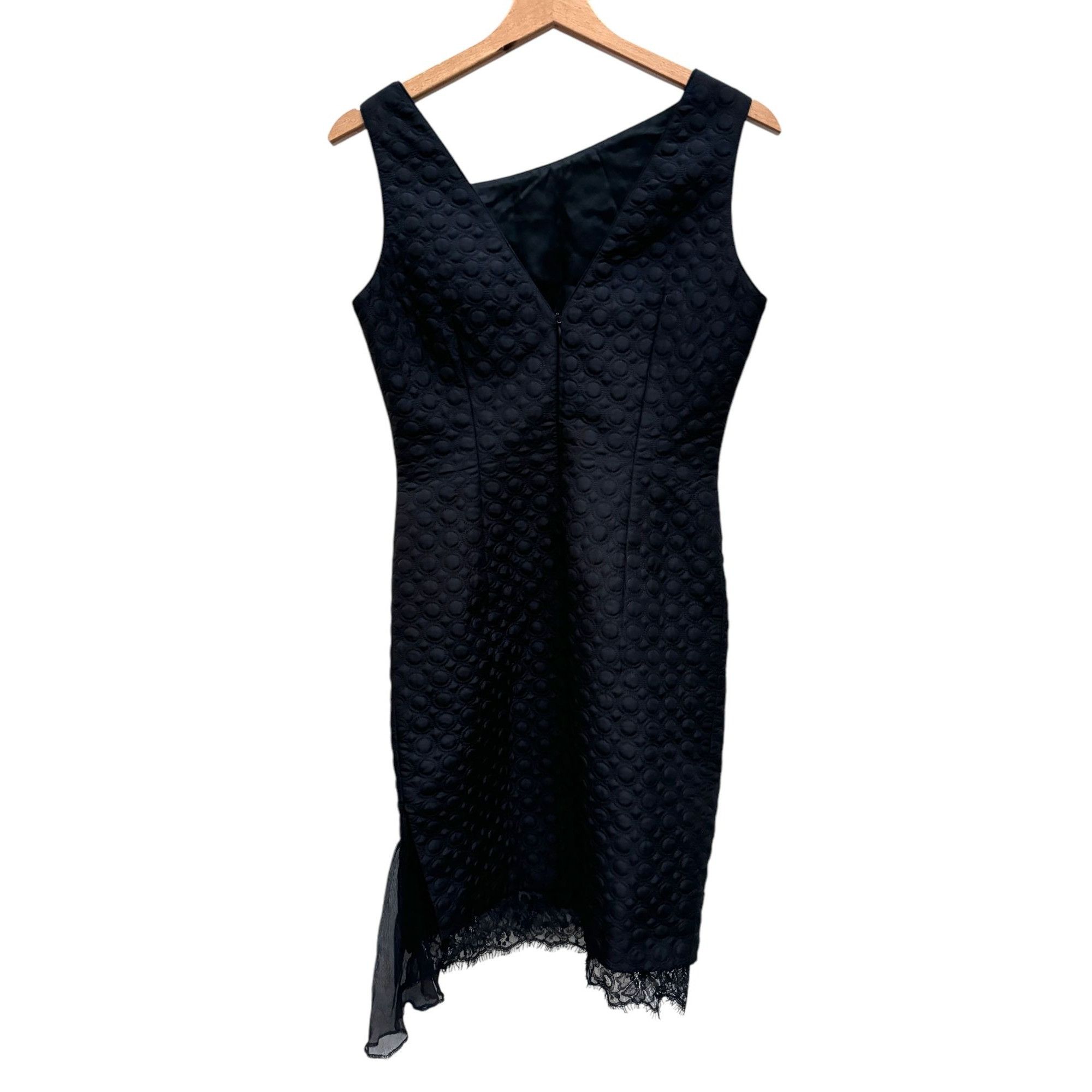 Versace Vintage Black Embossed Dress Size S / US 4 / IT 40 - 2 Thumbnail