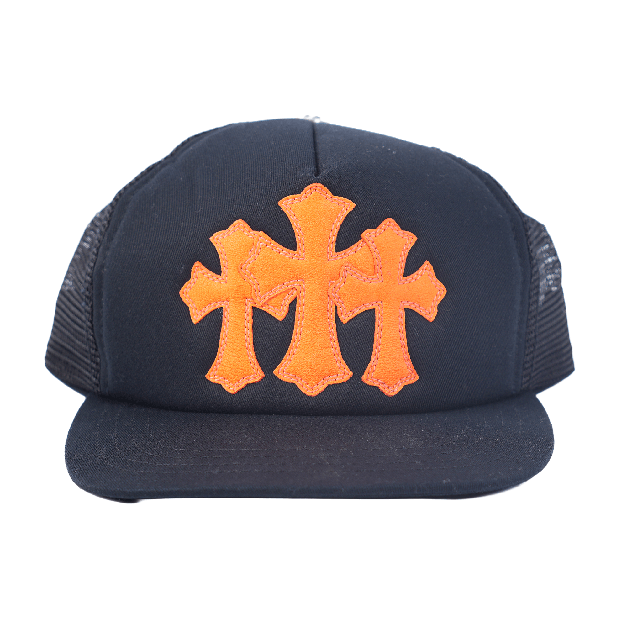 Chrome Hearts ORANGE CEMETERY TRIPLE CROSS HAT Size ONE SIZE - 1 Thumbnail