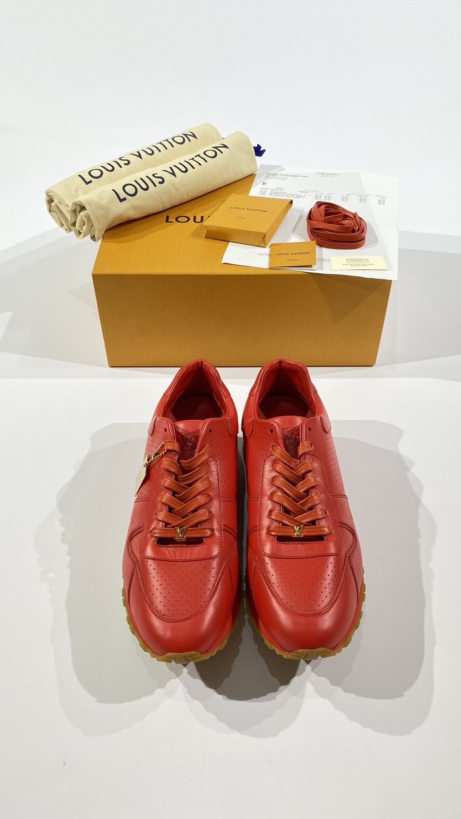 Louis Vuitton × Supreme Louis Vuitton X Supreme Sz10 Run Away sneakers Red Size US 10 / EU 43 - 2 Thumbnail