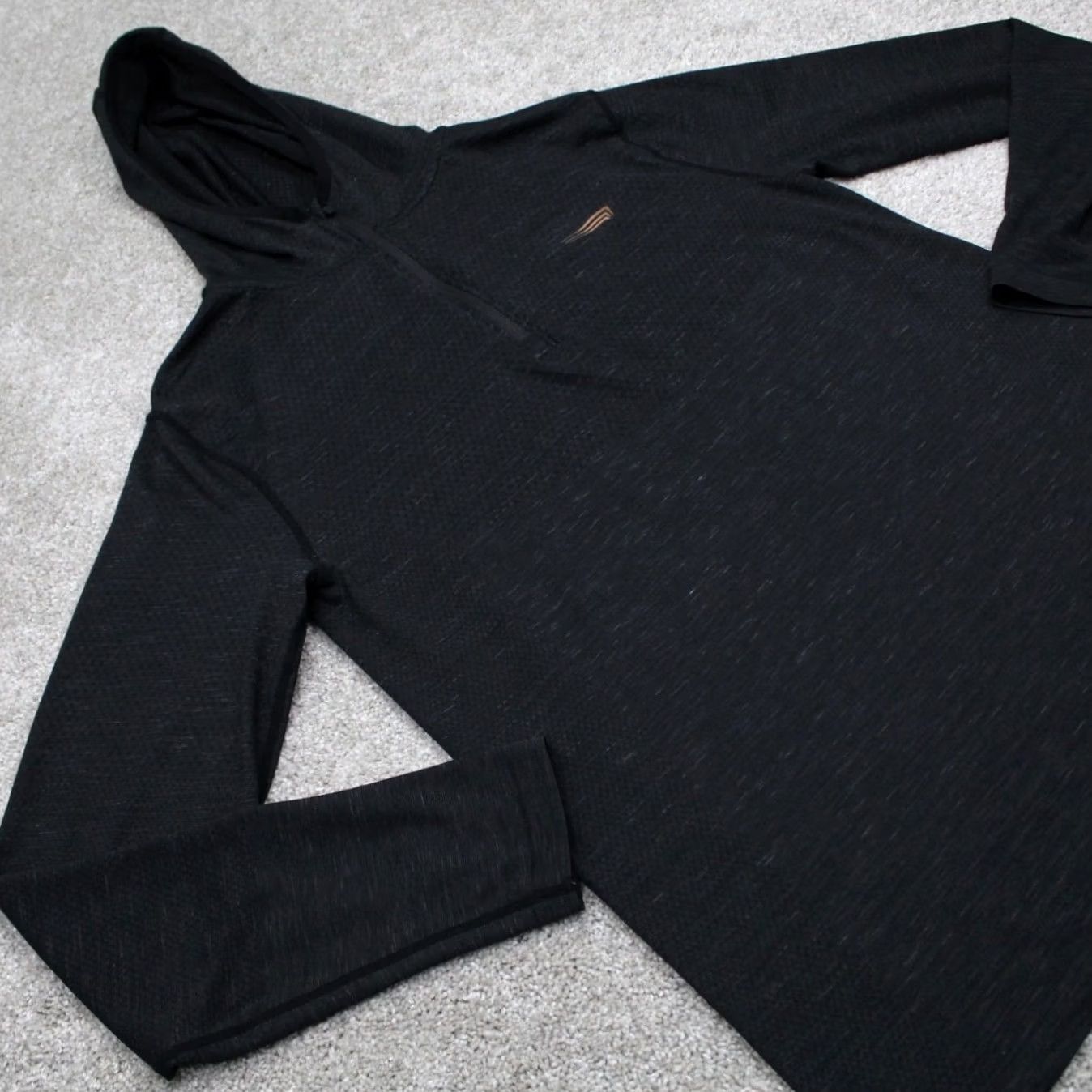 Vintage Copper Fit Hoodie Mens XL Black 1/4 Zip Polyester L/S Hooded Sweatshirt Size US XL / EU 56 / 4 - 6 Thumbnail