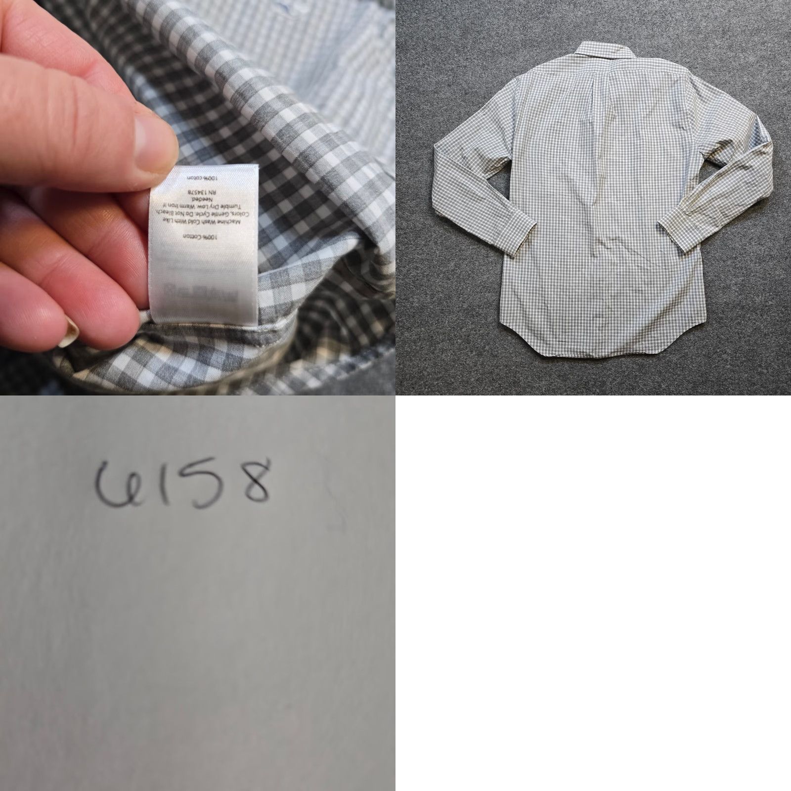 Vineyard Vines Vineyard Vines Shirt Mens Small Gray Gingham Plaid Slim Fit Tucker Career Preppy Shirt - Button-Down, Long Sleeve, Cotton, Gray, Slim, Regular, Mens Size US S / EU 44-46 / 1 - 8 Thumbnail