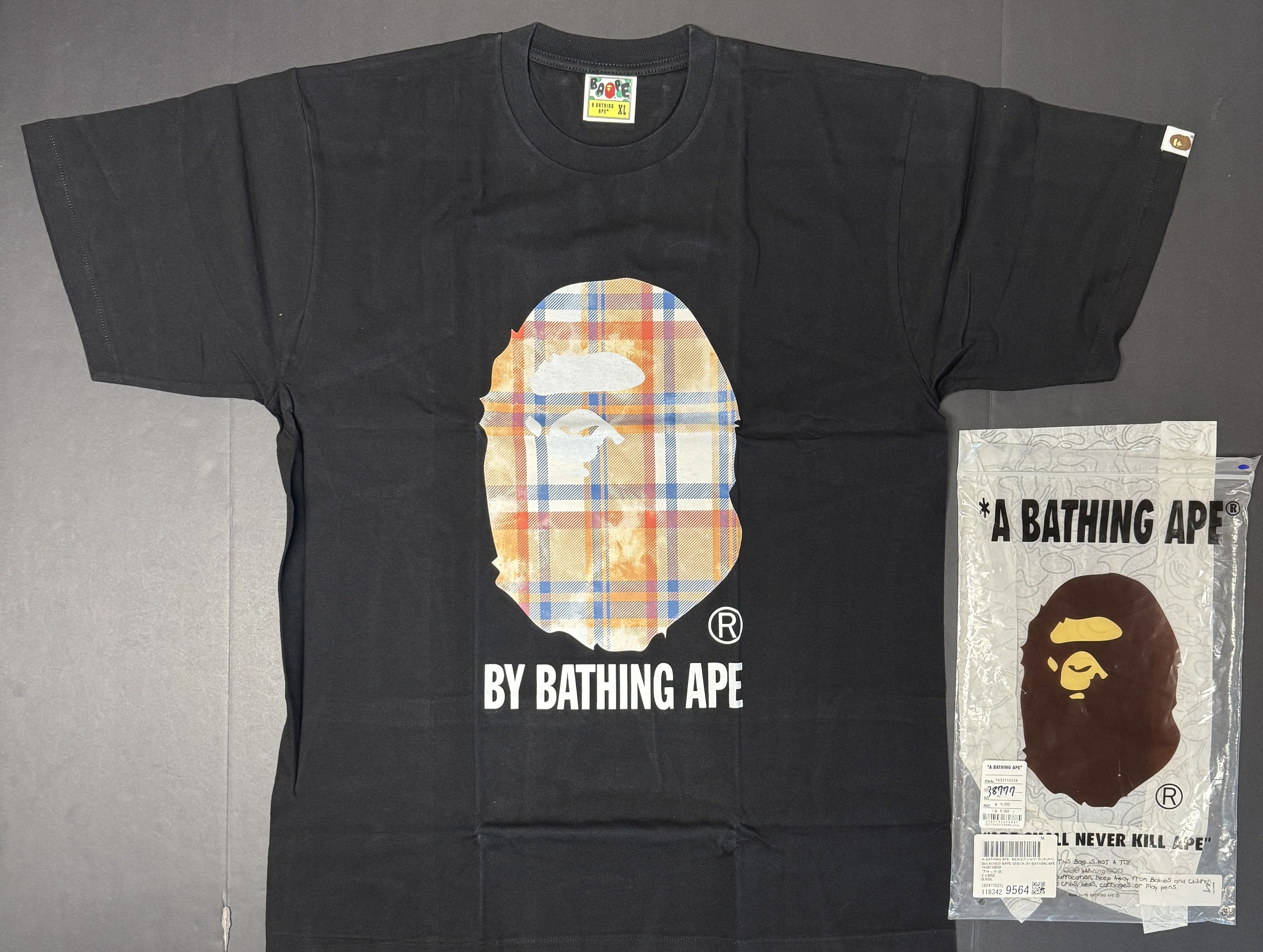 Bape BAPE Bleach Check Ape Head Tee Size US XL / EU 56 / 4 - 1 Thumbnail