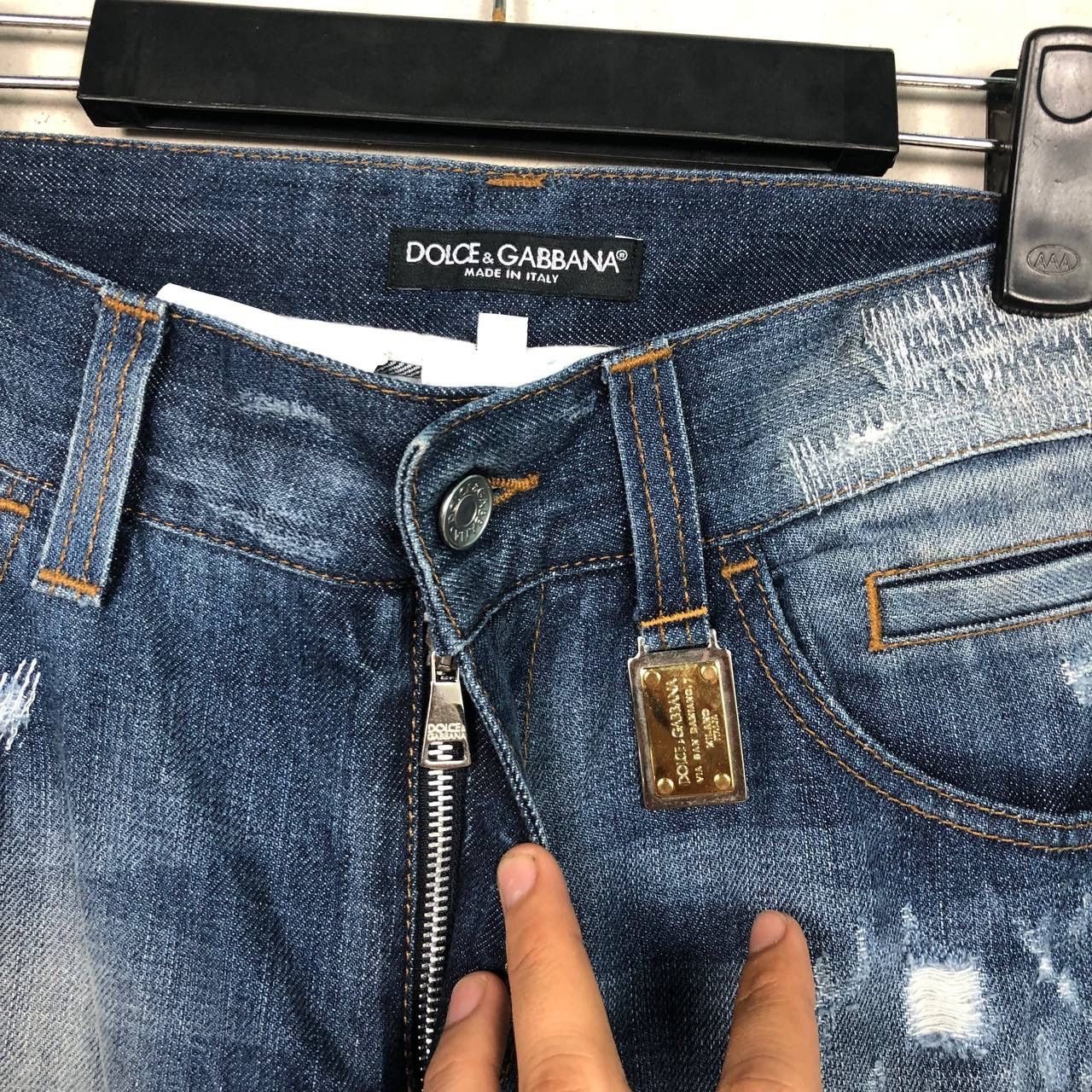 Dolce & Gabbana Destroyed Dolce & Gabbana Distress Ripped Jeans Punk Denim Size US 31 - 9 Thumbnail