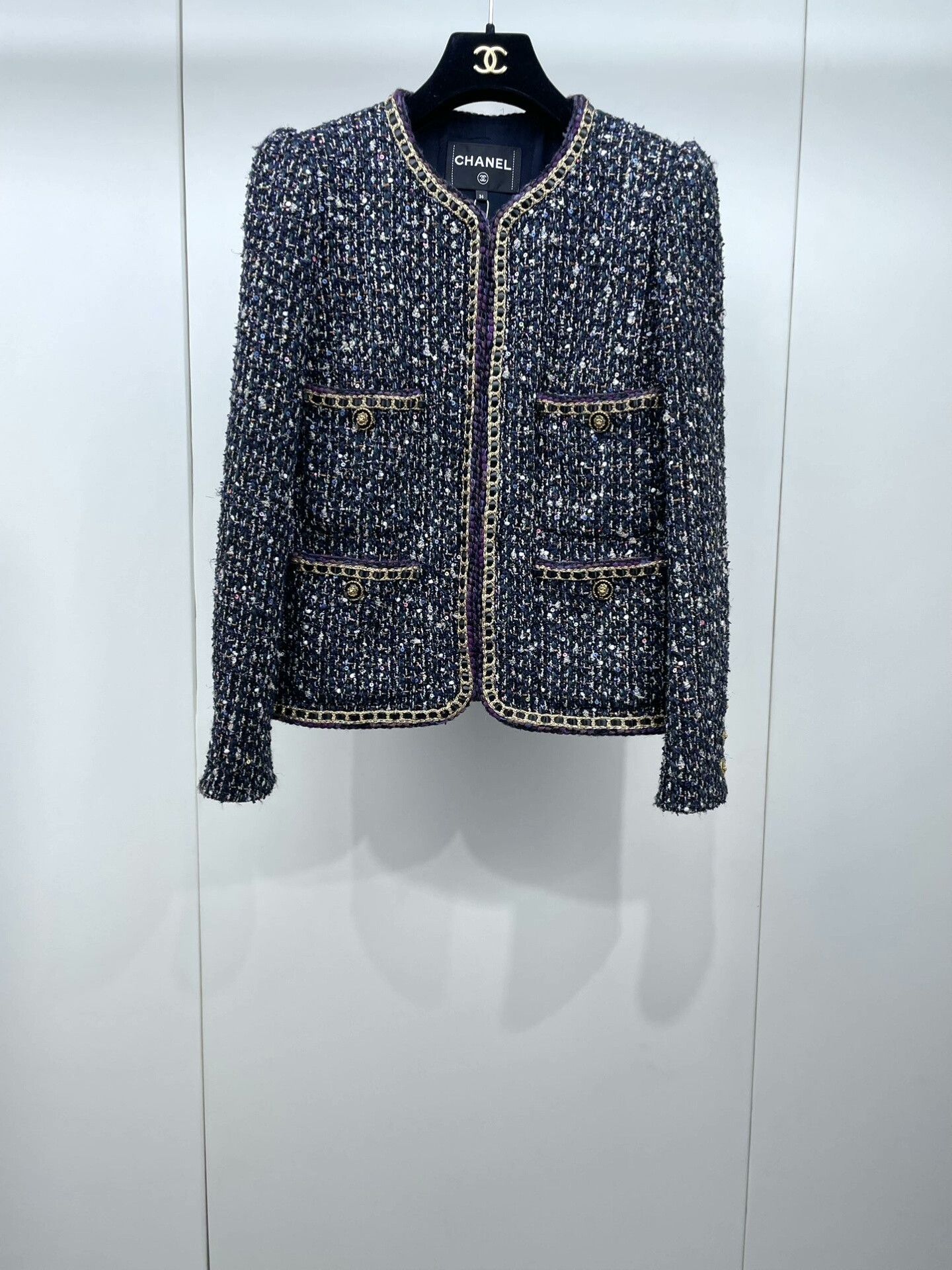 Chanel CHANEL Women's Sequin Knit Jacket Size XS / US 0-2 / IT 36-38 - 1 Thumbnail
