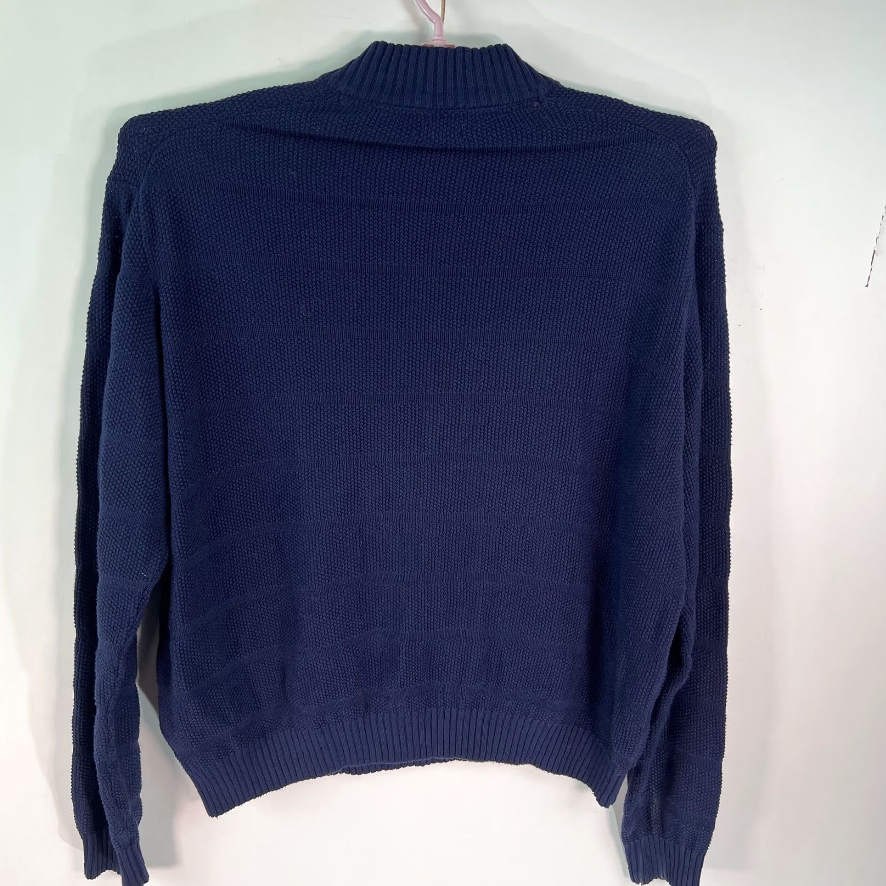 Izod VINTAGE Izod Mens Long Sleeves 1/4 Zip Collared Knitted Blue Pullover Sweater Size 2X Size US XXL / EU 58 / 5 - 2 Thumbnail