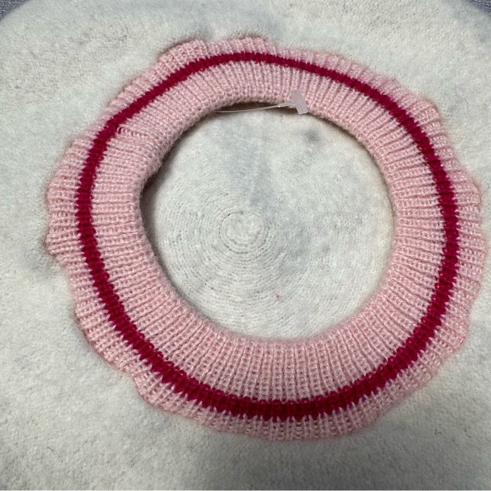 Anthropologie New Anthropologie Varsity Stripe White Wool Beret Size ONE SIZE - 5 Thumbnail
