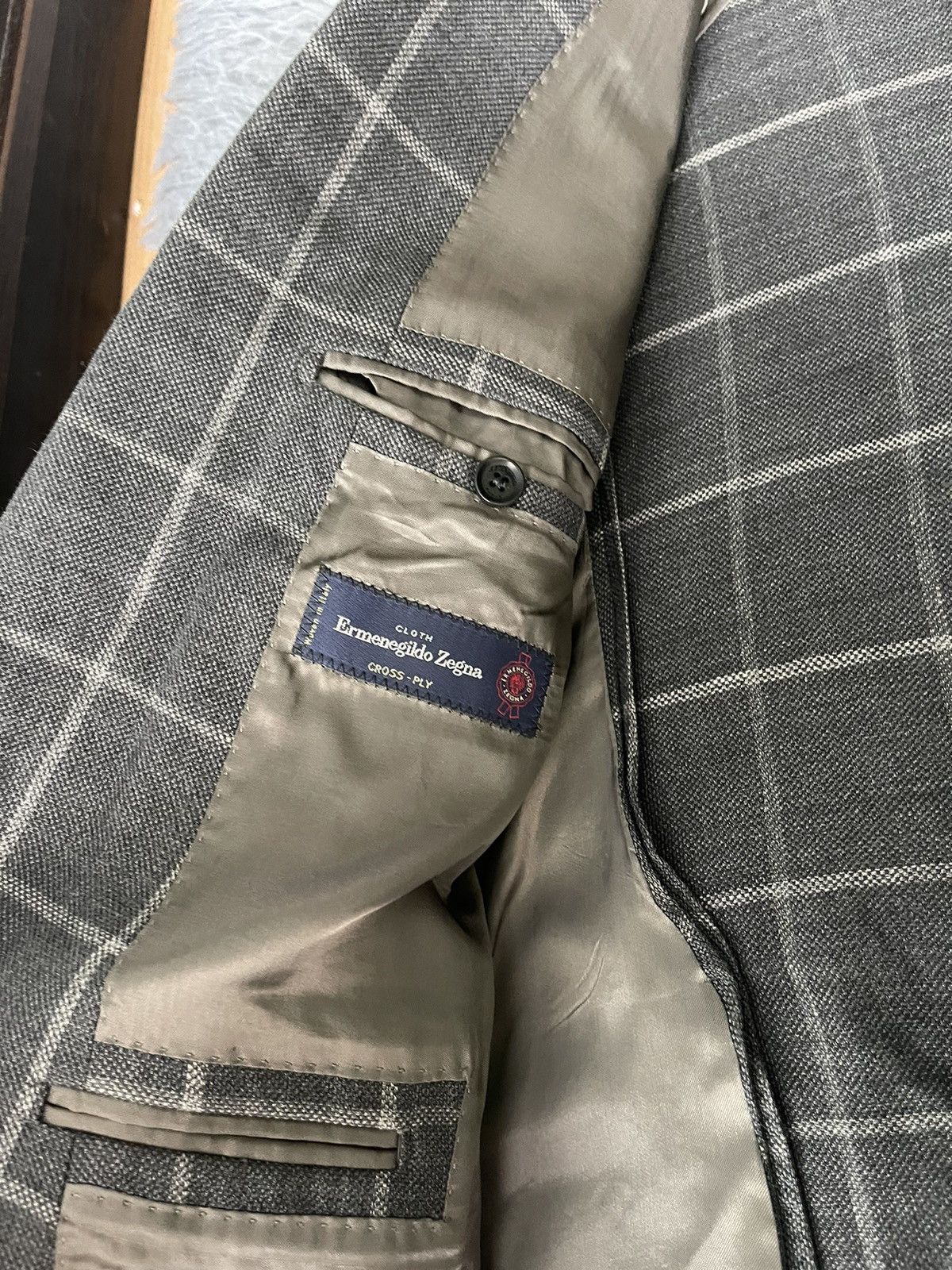 S.T. Dupont Ermenegildo Zegna wool linen silk blazer jacket
