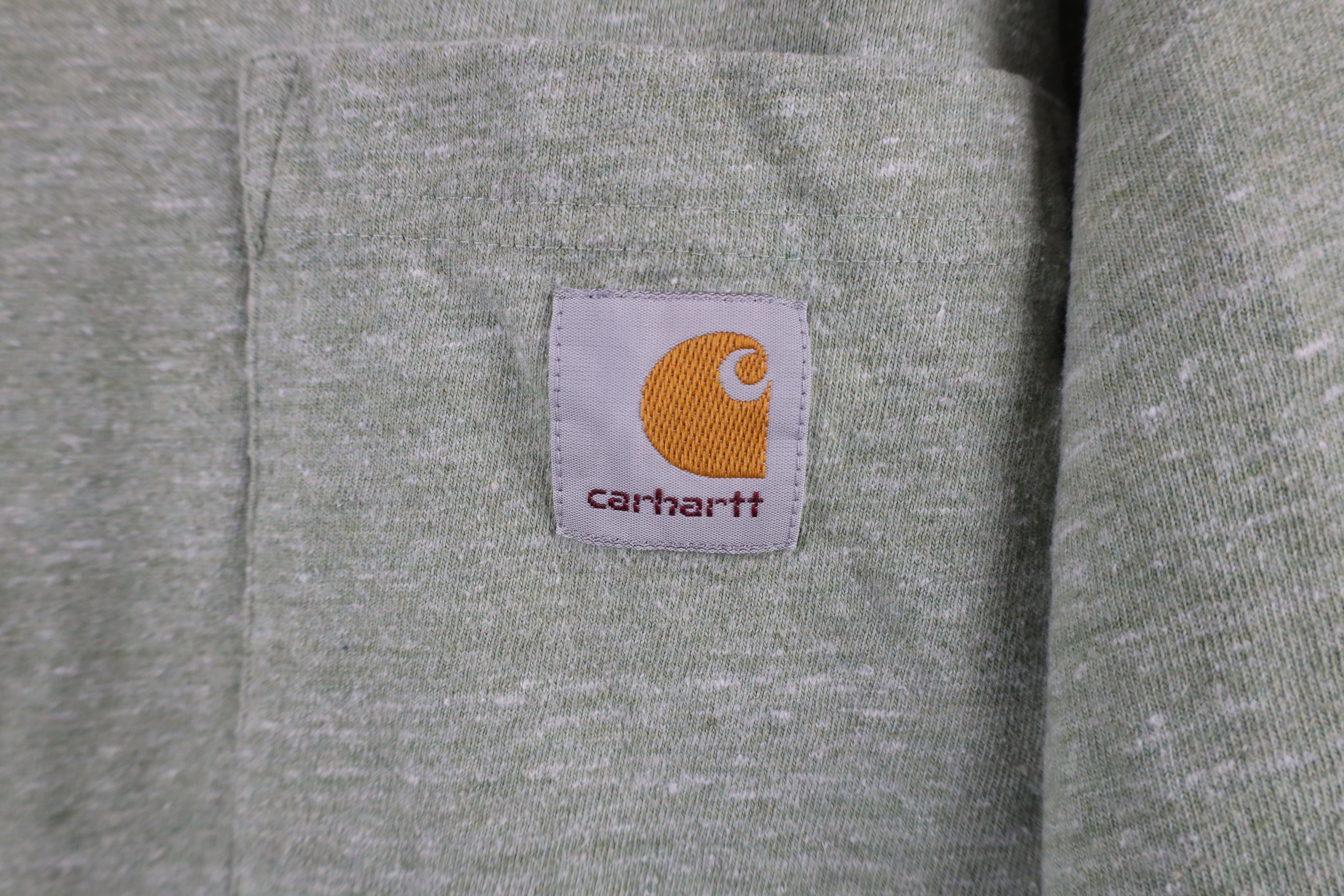 Carhartt × Vintage Vintage Y2K Carhartt Loose Fit Pocket T-Shirt Heather Green Size US XXL / EU 58 / 5 - 4 Thumbnail