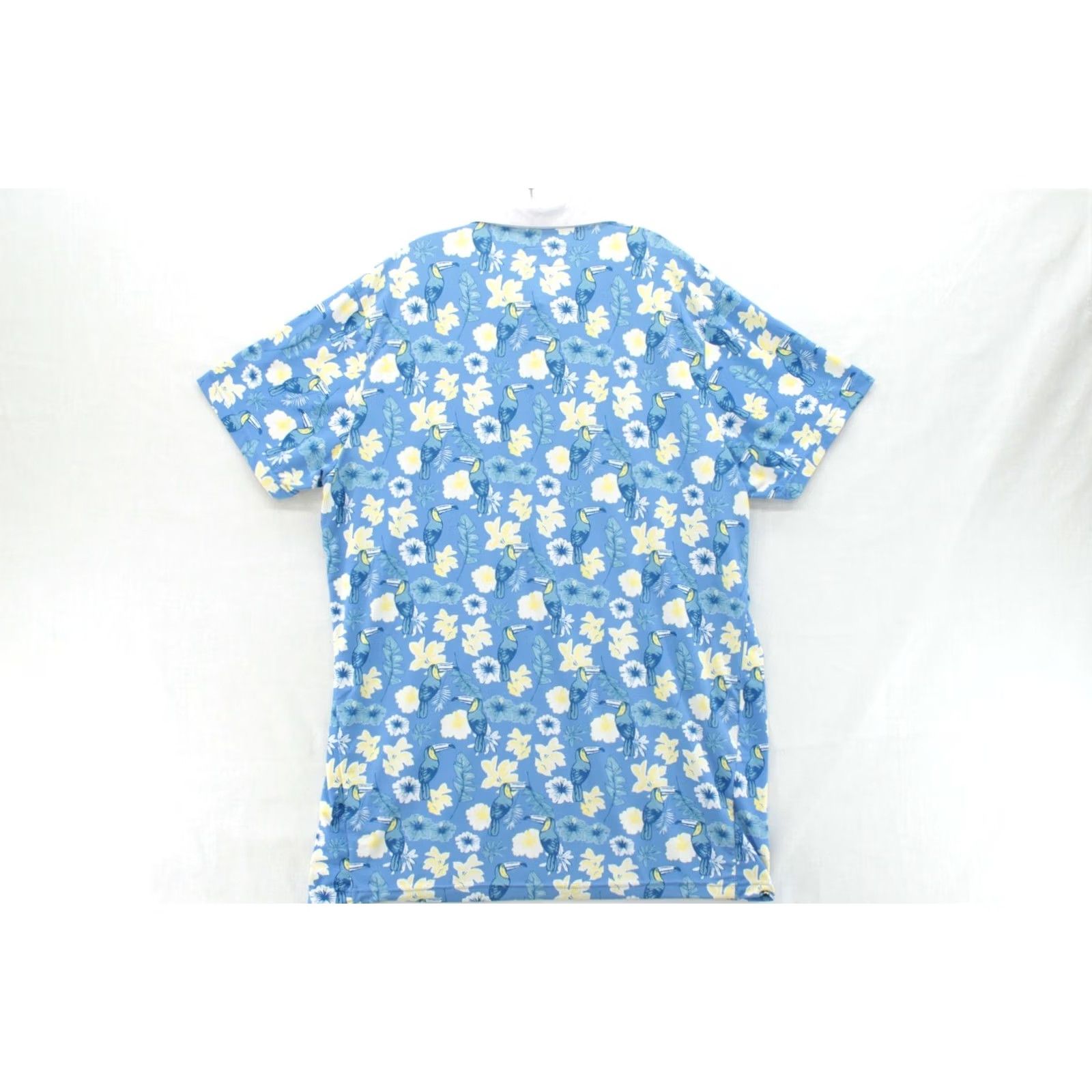 Vintage Tipsy Elves Polo Shirt Mens 2XL Blue Botanics Tropical Golf Toucans Hawaiian Shirt Polo Front Button Collared Short Sleeve Casual Golfwear Mens Size US XXL / EU 58 / 5 - 3 Thumbnail