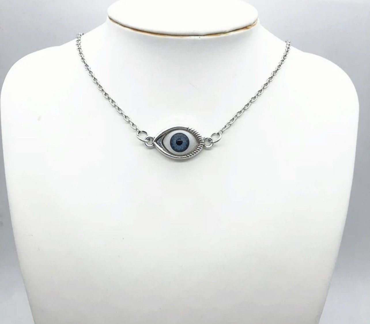 Jewelry Eye Ball Necklace Punk Grunge Chain Size ONE SIZE - 1 Thumbnail
