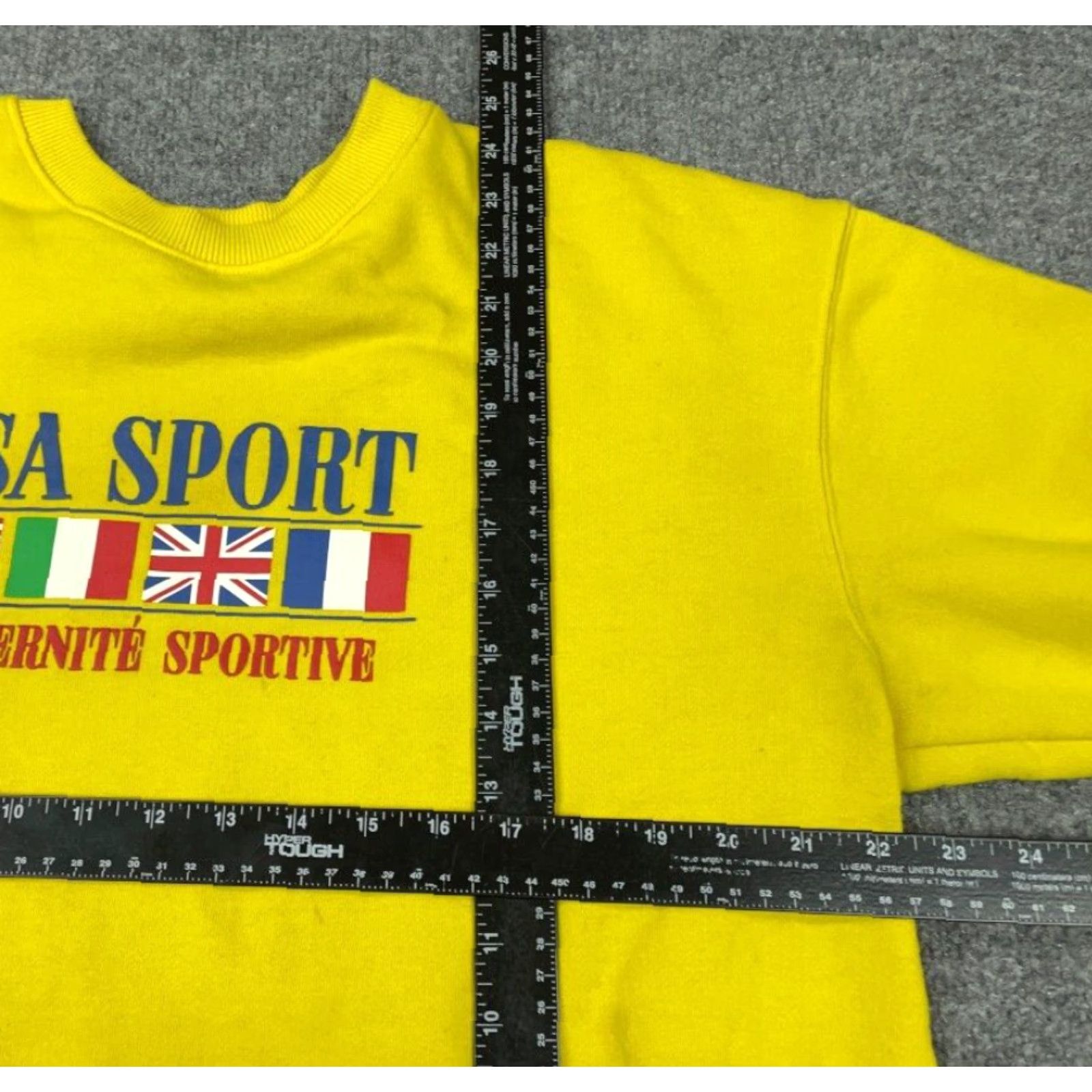 Forever 21 FOREVER 21 Sweatshirt Pullover Adult Large Yellow Distressed USA Sport Print Graphic 90s Retro Crew Neck Men Size US L / EU 52-54 / 3 - 4 Thumbnail