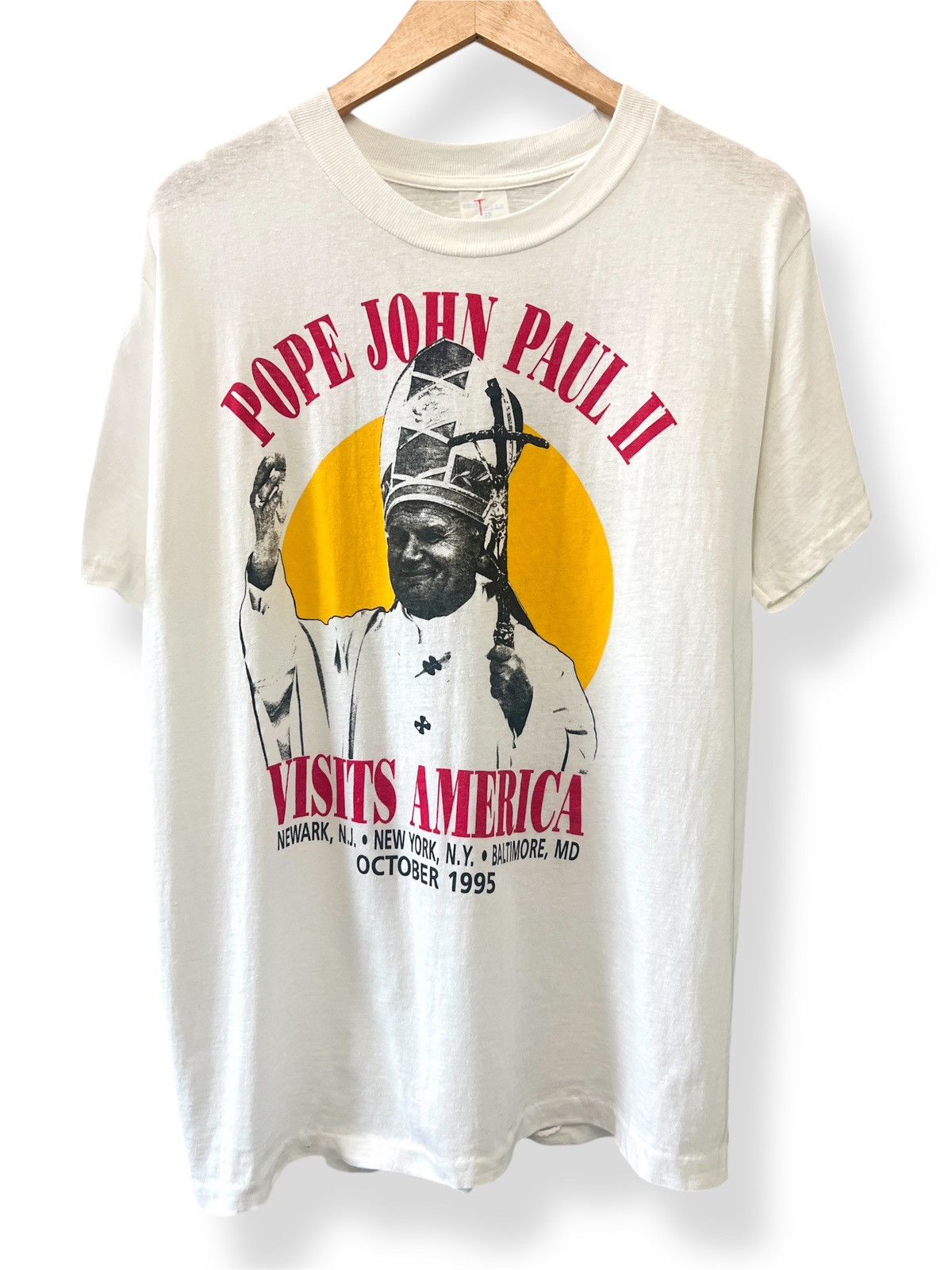 Vintage Vintage 1995 Pope John Paul II Visits America Shirt - XL Size US XL / EU 56 / 4 - 1 Thumbnail