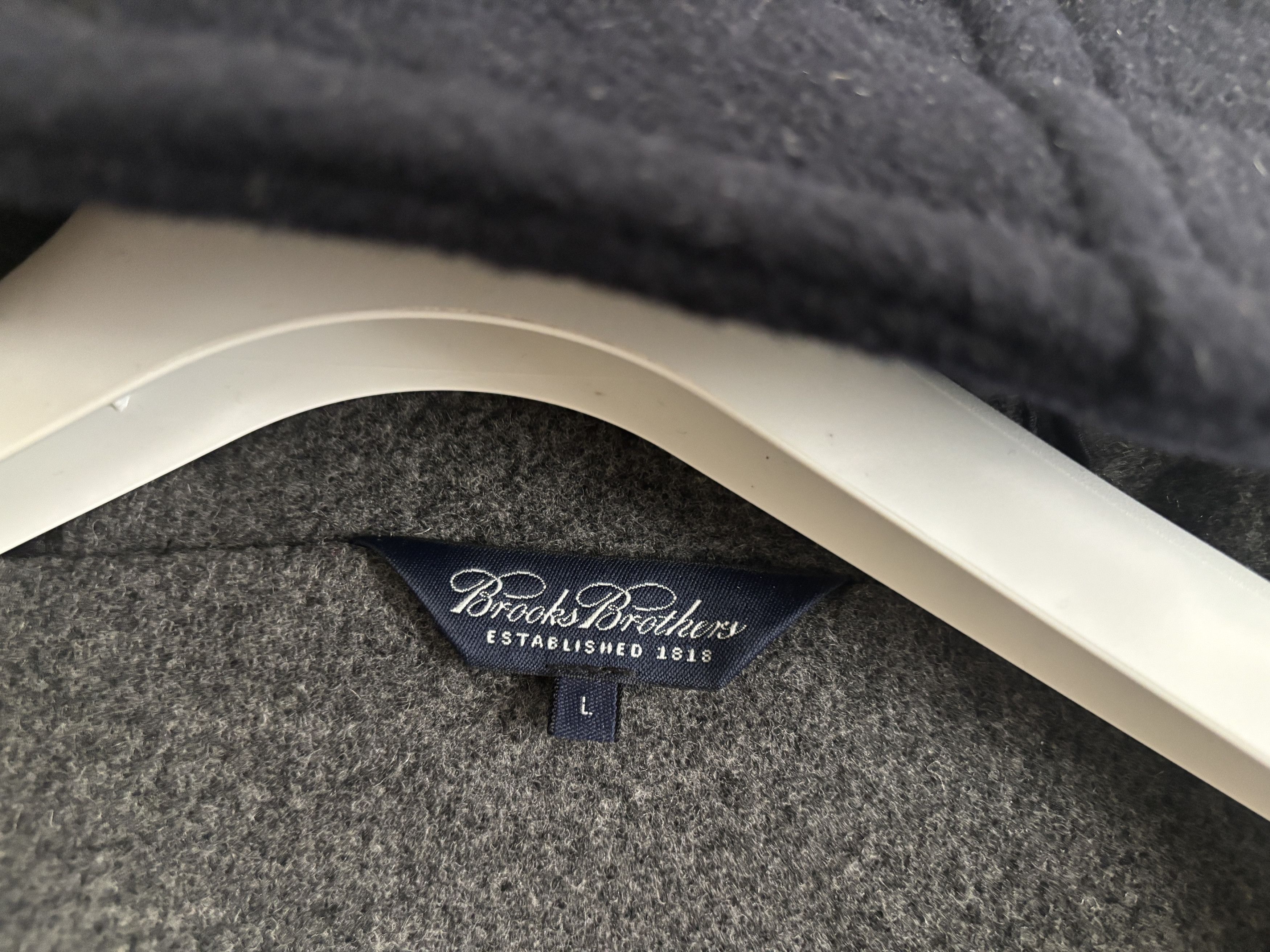 Brooks Brothers Navy Wool Cashmere Hooded Duffle Coat/ Overcoat - Large UK Size US L / EU 52-54 / 3 - 6 Thumbnail