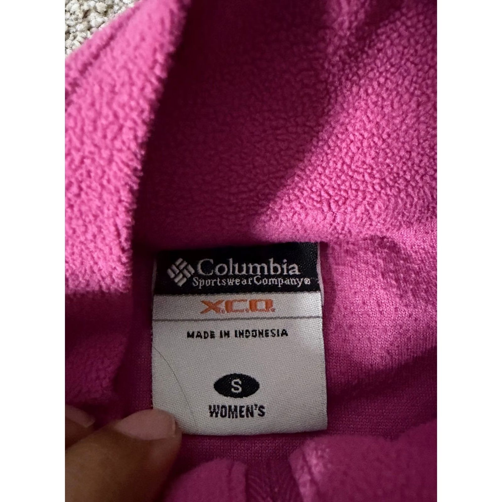 Pinko Columbia Pullover Womens Small Pink 1/4 Zip Mock Neck Fleece Hiking Shirt Size S / US 4 / IT 40 - 4 Thumbnail