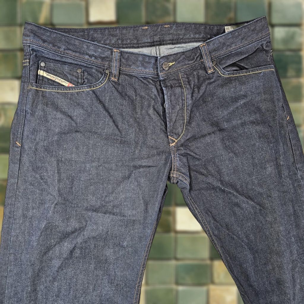 VIKER Diesel Jeans Mens 40x30 Jeans Denim Button Fly Dark Indigo Wash Straight 5-Pocket Mens