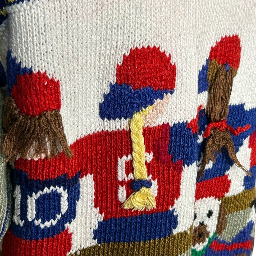 Other Vintage 1988 Berek Hand-Knit Baseball Themed Sweater - Women Size M / US 6-8 / IT 42-44 - 6 Thumbnail