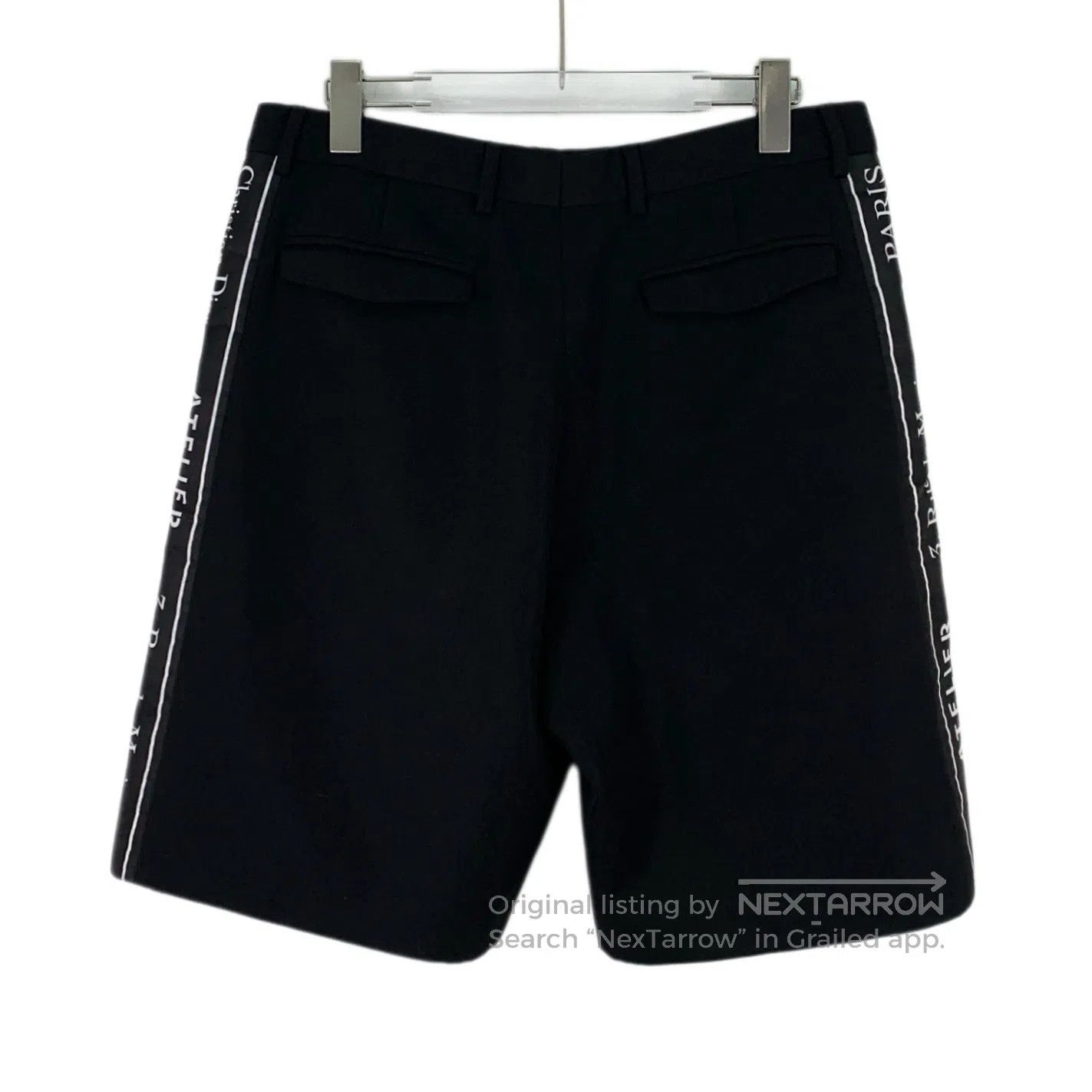 Dior Dior Black Side Logo Letter Wool Casual Shorts| Size US 32 / EU 48 - 2 Thumbnail