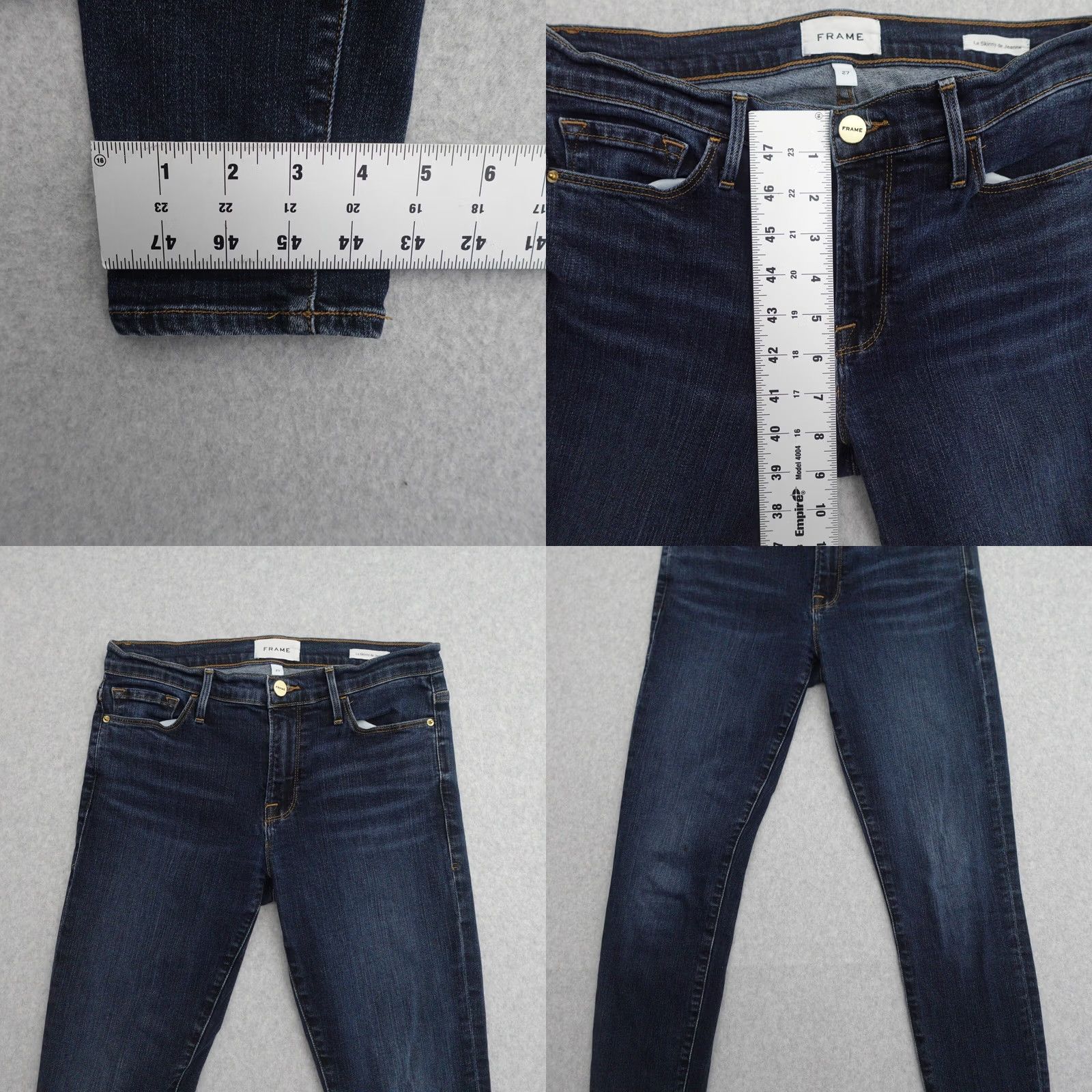 Frame FRAME Jeans Womens Size 27 Skinny Stretch Medium Wash Blue Size 27" / US 4 / IT 40 - 8 Thumbnail