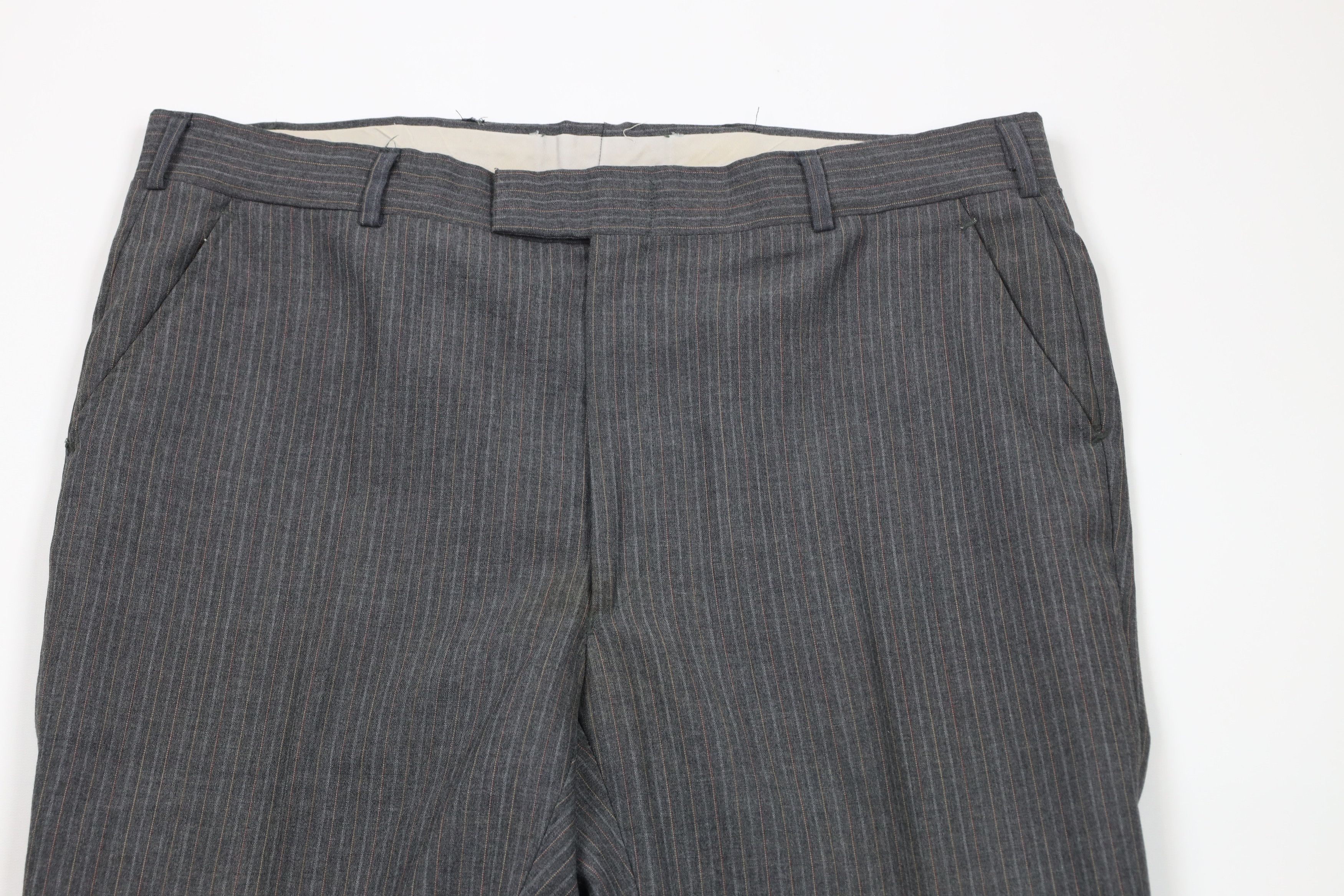 Vintage Vintage 70s Streetwear Wool Blend Striped Bell Bottoms Pants Size US 38 / EU 54 - 2 Thumbnail