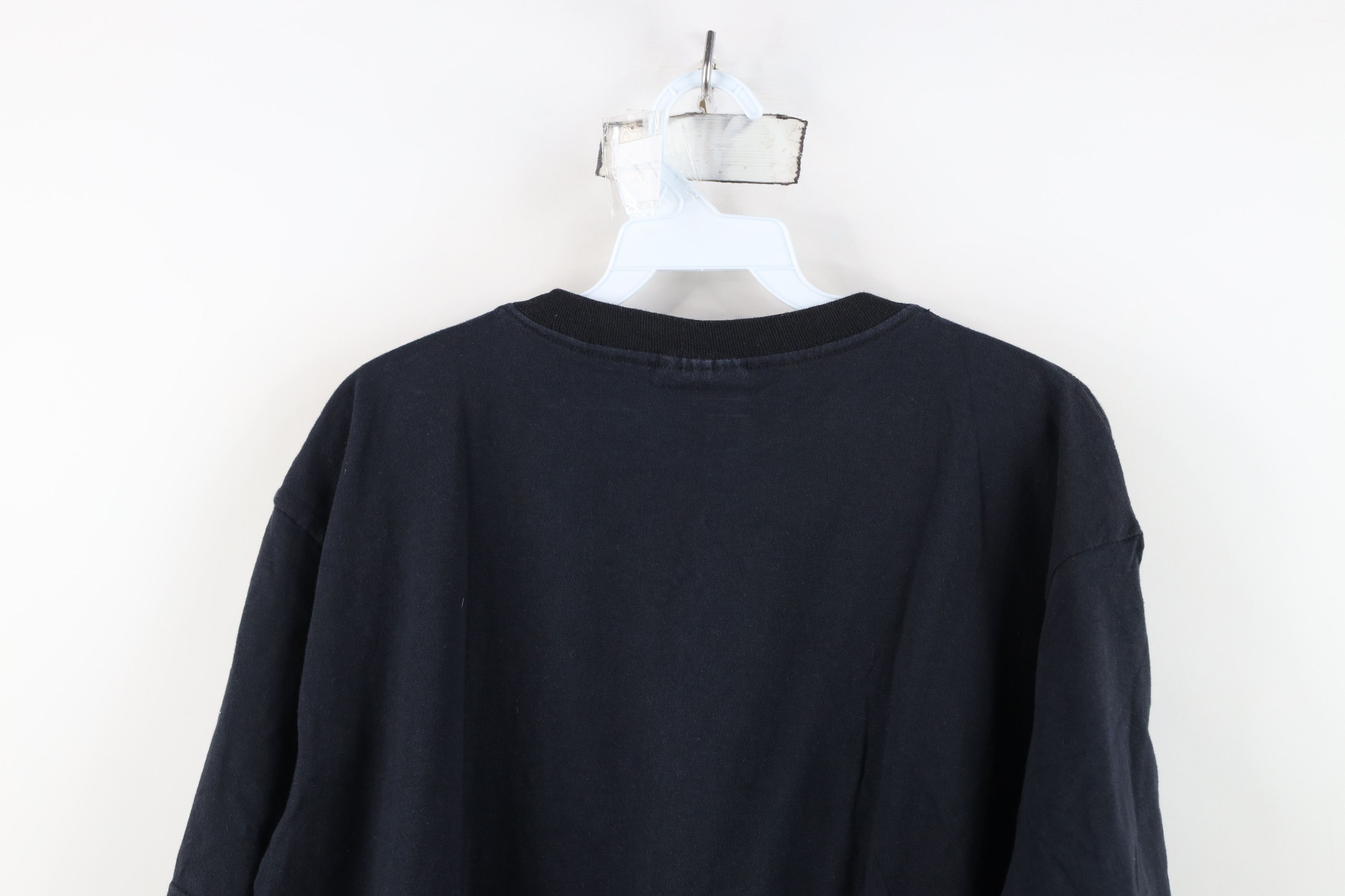 Vintage Vintage 90s Streetwear Blank Pocket T-Shirt Black Cotton USA Size XXL / US 16-18 / IT 52-54 - 12 Thumbnail