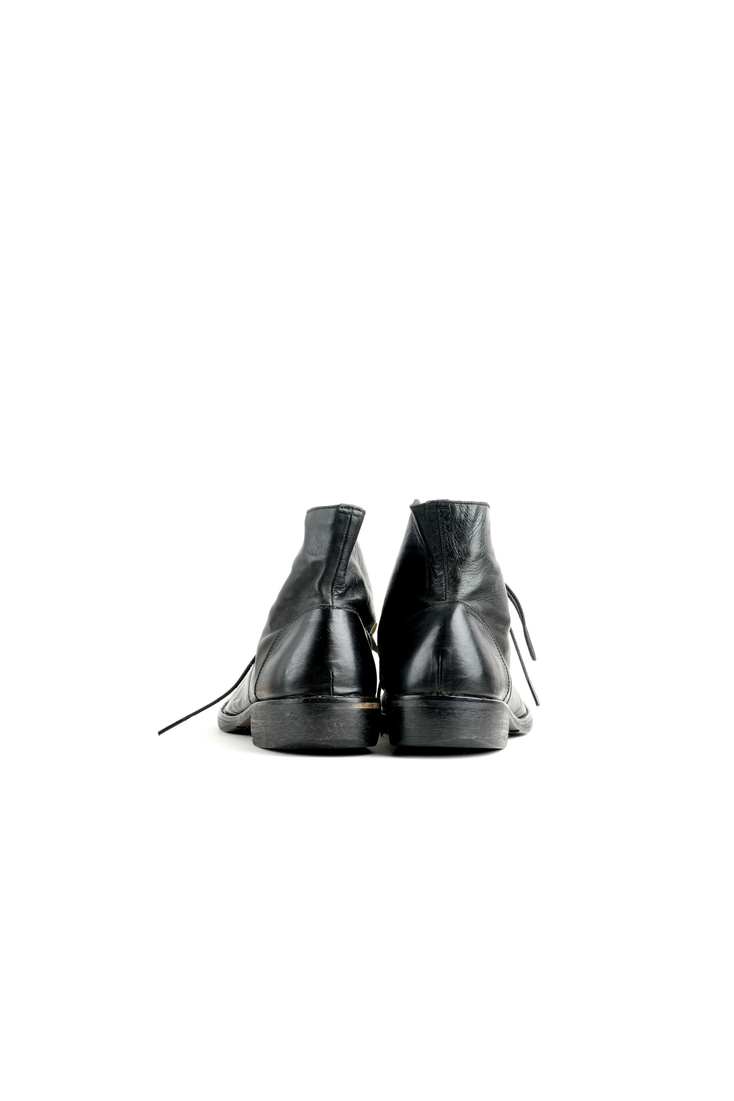Yohji Yamamoto Pour Homme Lace-up Leather Ankle Boots Size US 8 / EU 41 - 8 Thumbnail