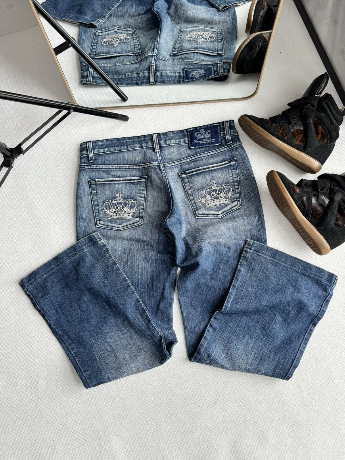 Victoria Beckham RARE VICTORIA BECKHAM FLARE JEANS Y2K If six was nine style Size 27" / US 4 / IT 40 - 6 Thumbnail