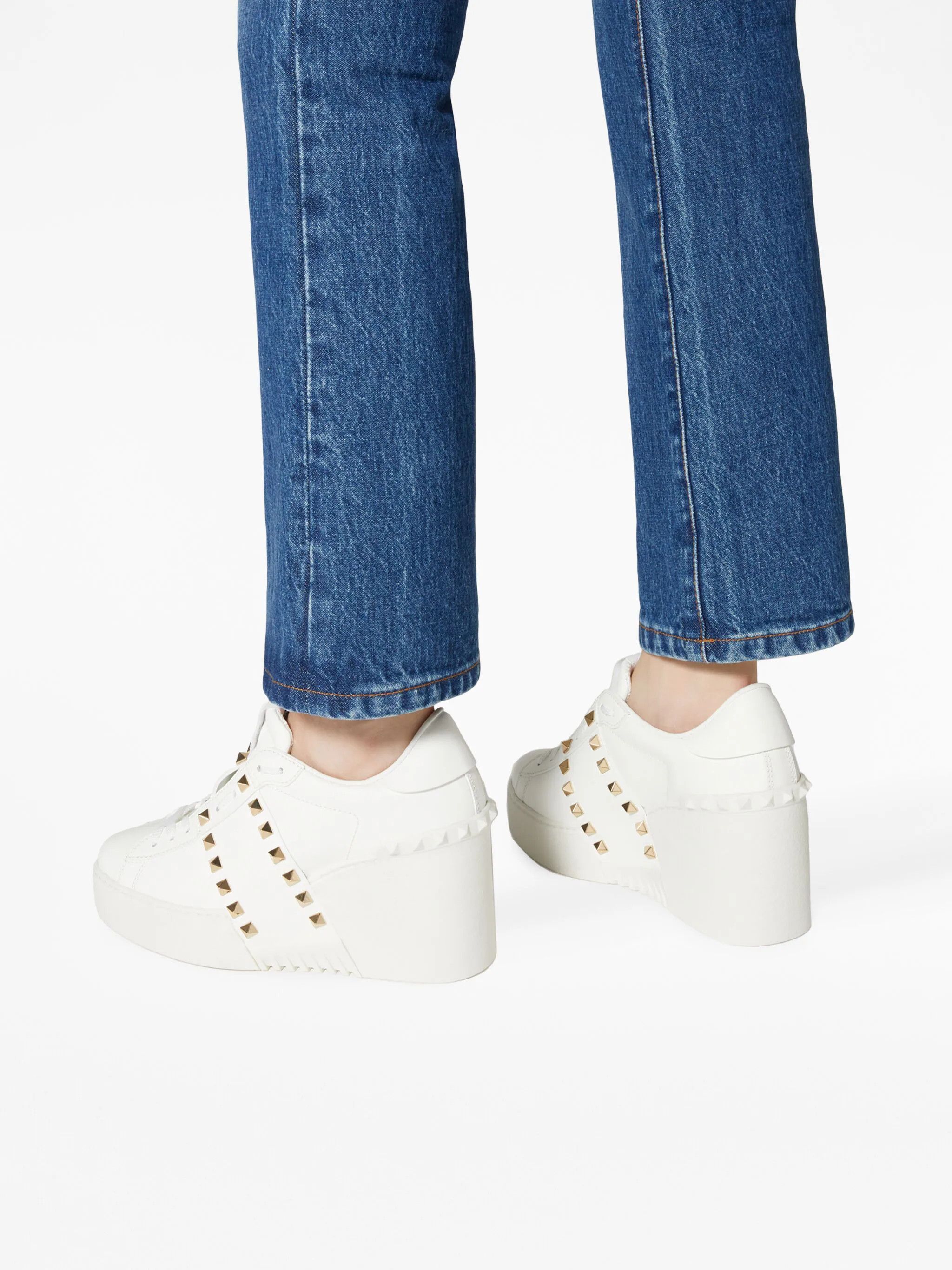 Valentino o1s22i1n0924 Open Disco Wedge Sneakers in White Size US 7 / IT 37 - 6 Thumbnail