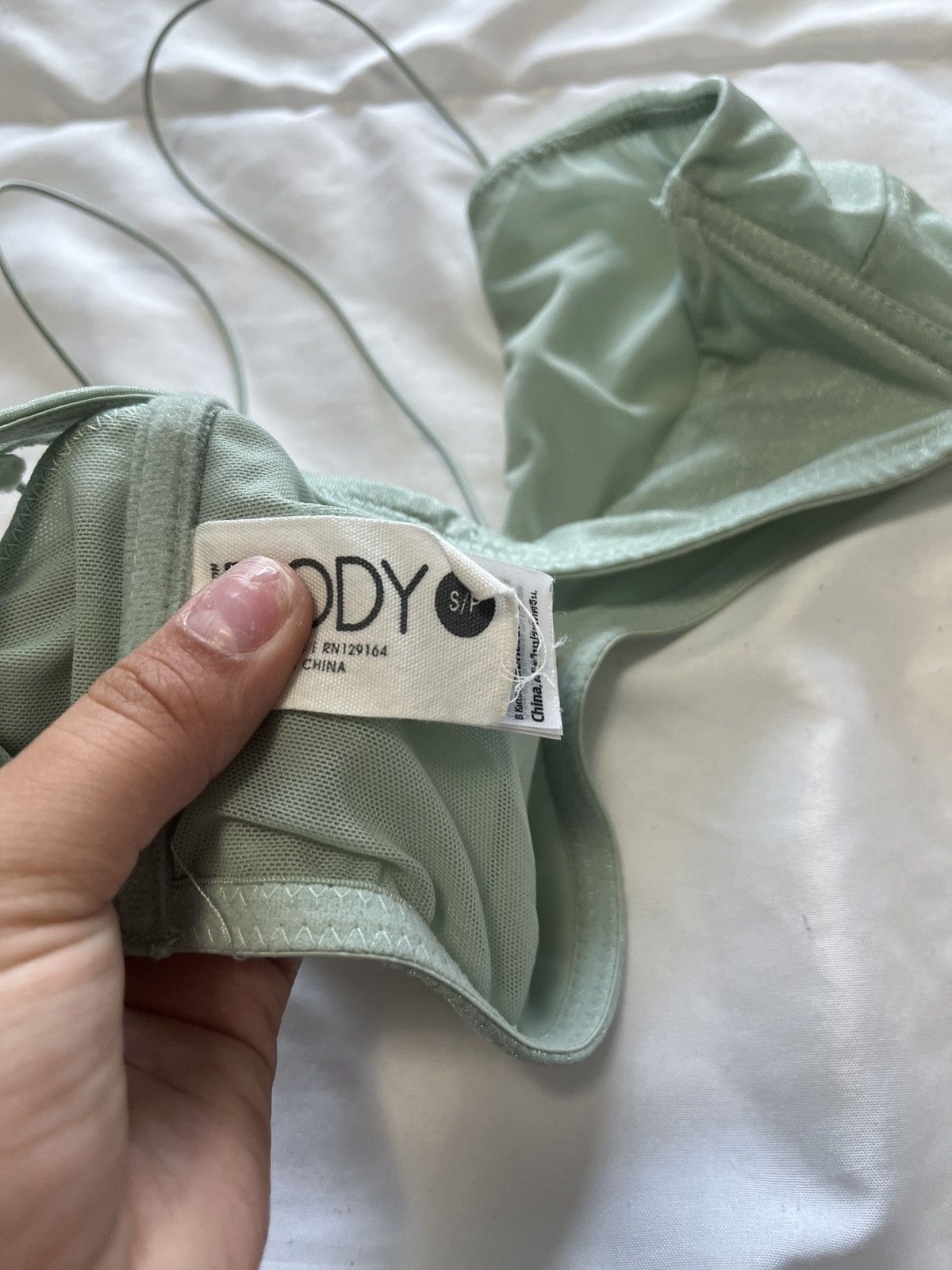 Cotton On sparkly sage green bra Size S / US 4 / IT 40 - 4 Thumbnail
