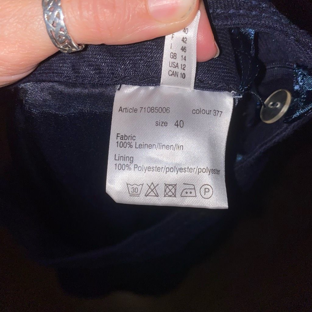 Other More & More NWT Navy Blue A-Line Skirt, Italian, Sz 12 Size 34" / US 12 / IT 48 - 4 Thumbnail