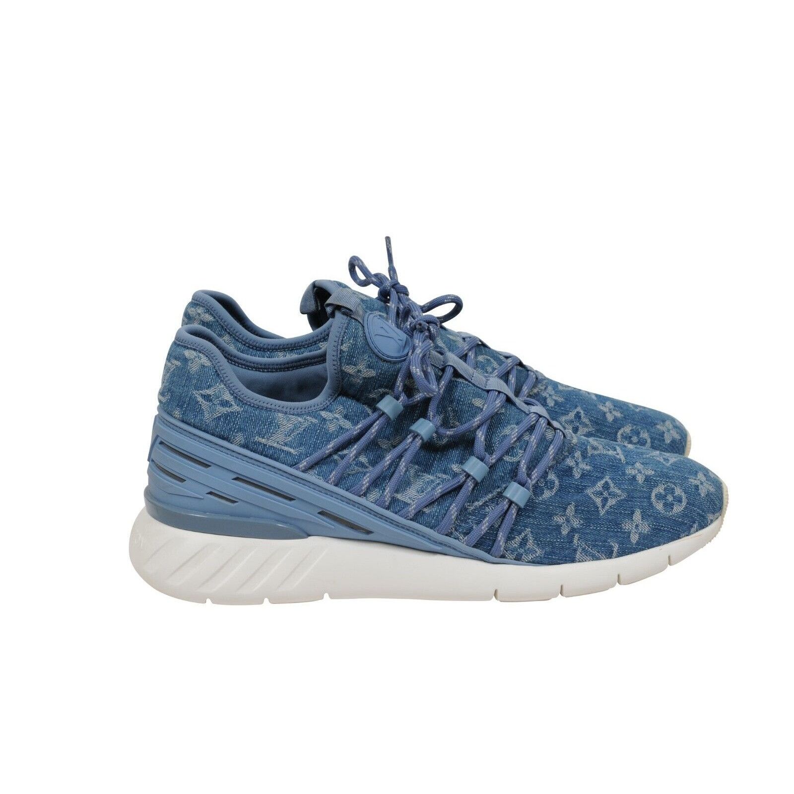 Louis Vuitton Blue Denim Fastlane Sneakers - 01911 Size US 8.5 / EU 41-42 - 8 Thumbnail