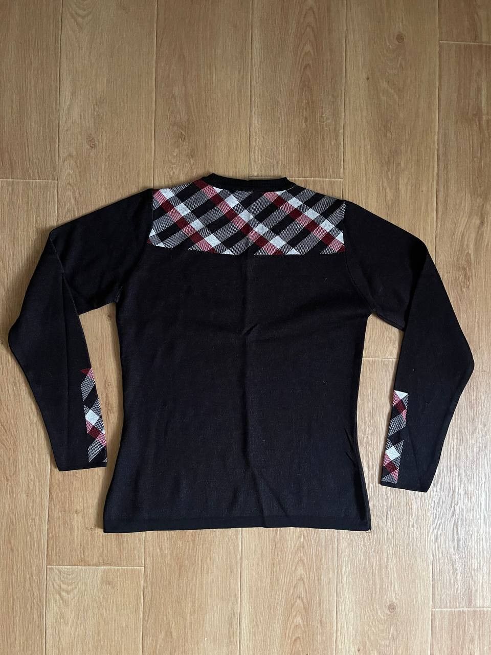 Vintage Burberry Brit Cotton Nova Check Sweater Sz L