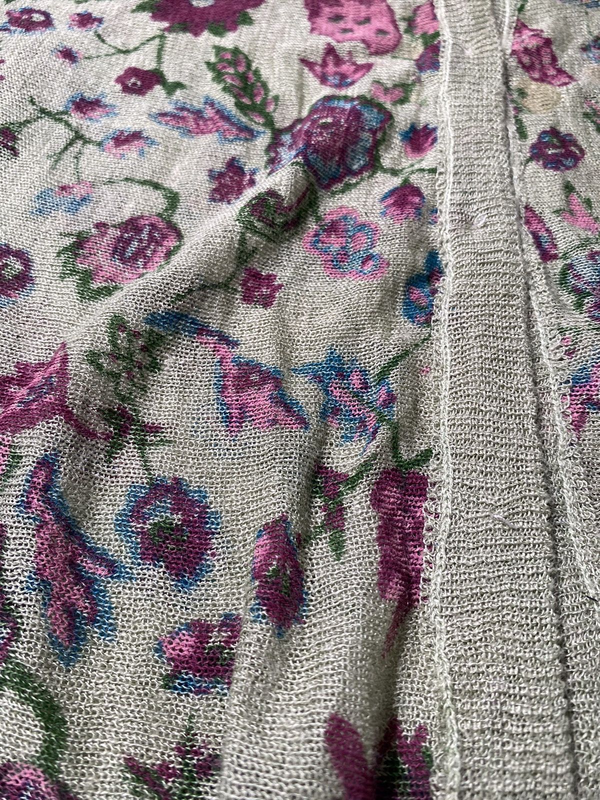 Japanese Brand Vtg Knit Japanese Brand Full Flowers Size ONE SIZE - 16 Thumbnail