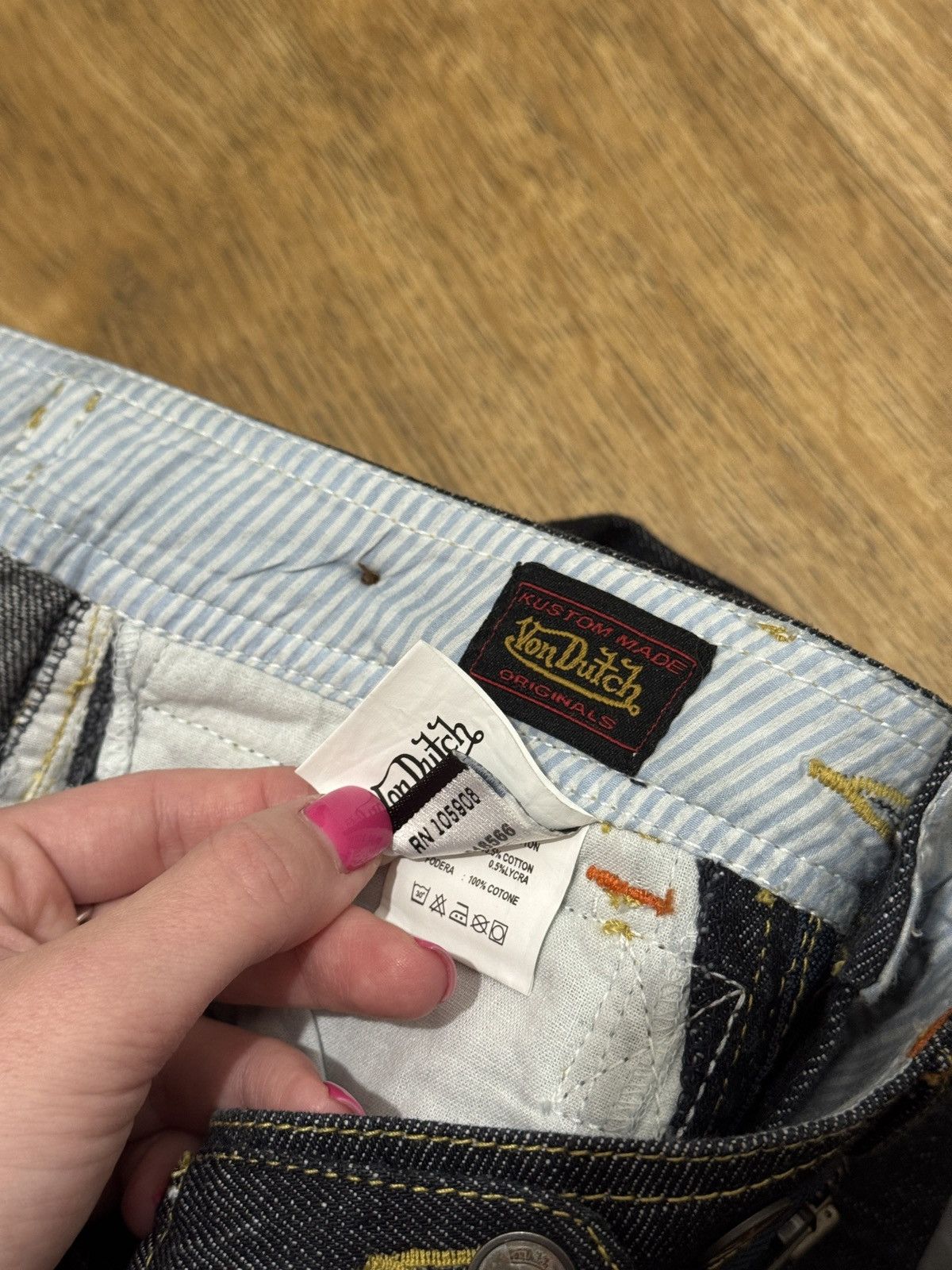 Von Dutch VINTAGE VON DUTCH AVANT GARDE NAVI JEANS PANTS Size 27" / US 4 / IT 40 - 5 Thumbnail