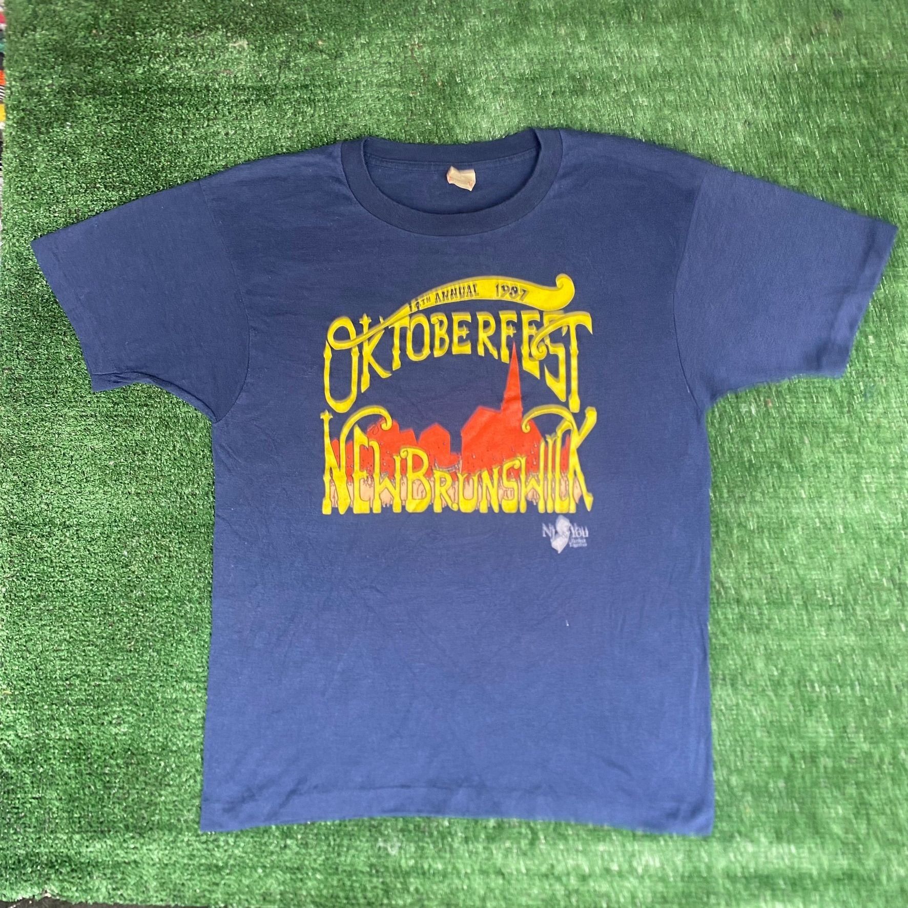 Vintage Vintage 80s Oktoberfest Festival Shirt Single Stitch Tee Size US M / EU 48-50 / 2 - 1 Thumbnail