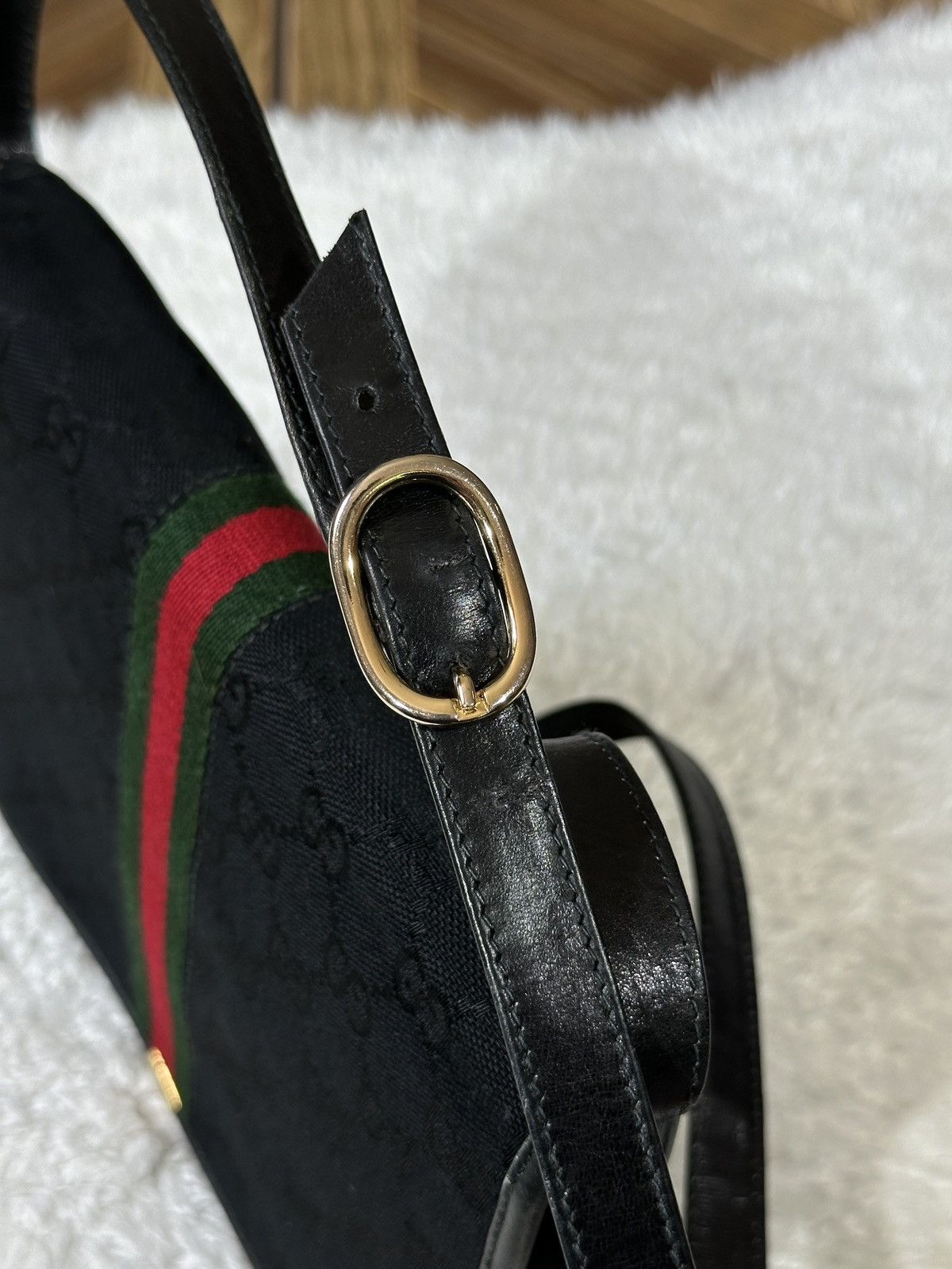 Gucci Gucci Monogram Shoulder Bag GG Canvas Vintage Web Italy rare Size ONE SIZE - 11 Thumbnail