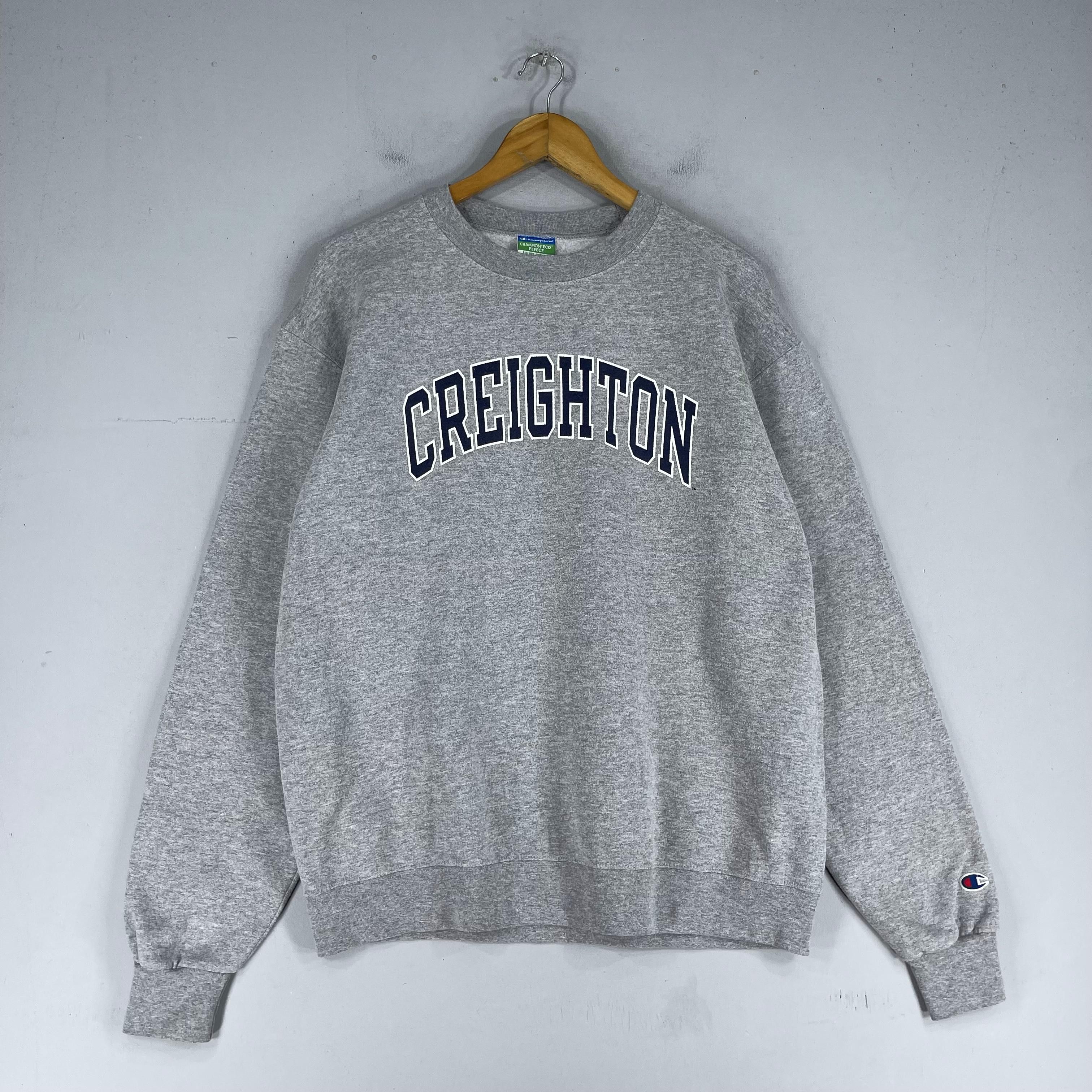 Champion × Vintage Vintage CHAMPION Creighton Spellout Sweatshirt Crewneck Size US L / EU 52-54 / 3 - 3 Thumbnail