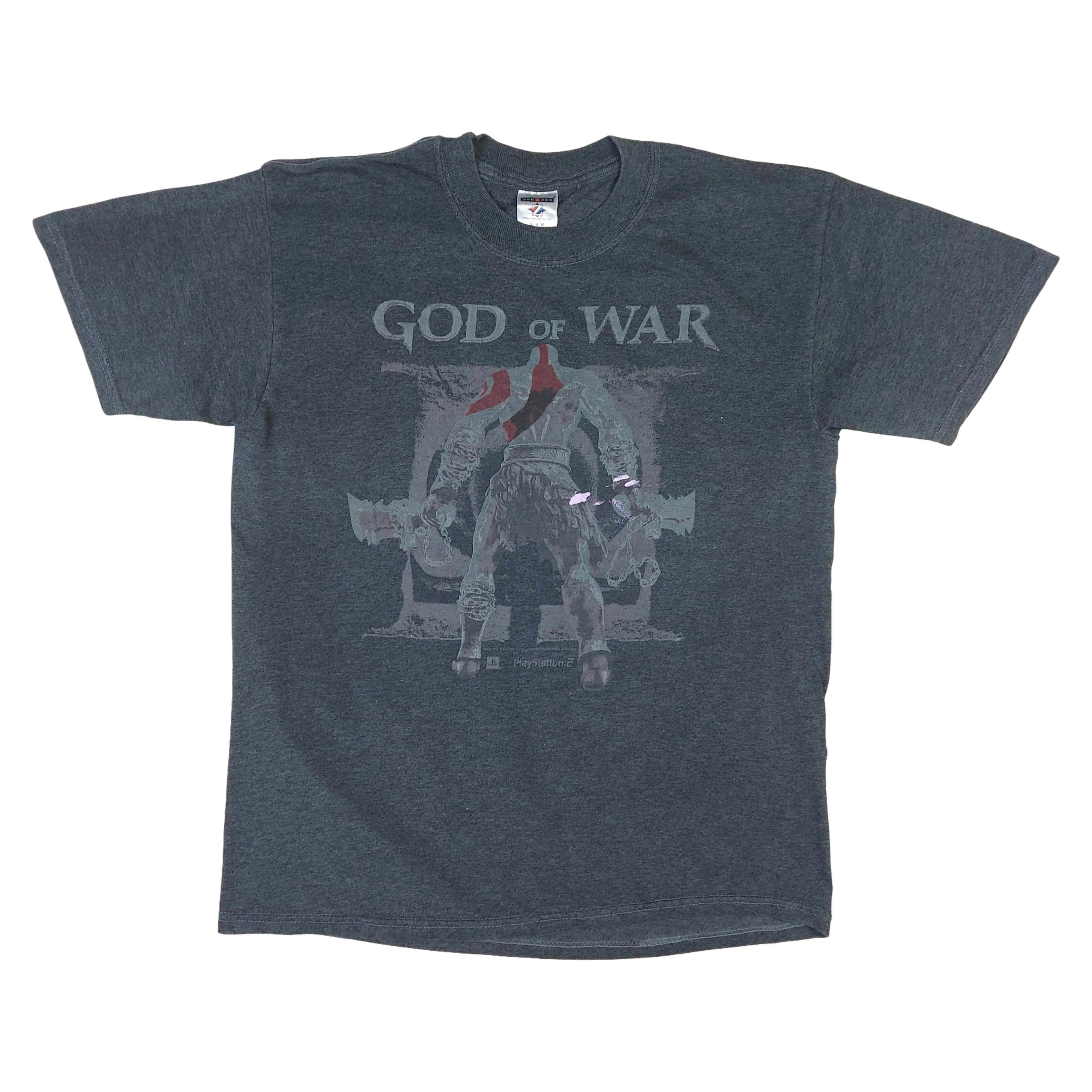 Playstation Vintage 2007 God of War II PS2 PlayStation 2 Kratos TEE Size US M / EU 48-50 / 2 - 1 Thumbnail