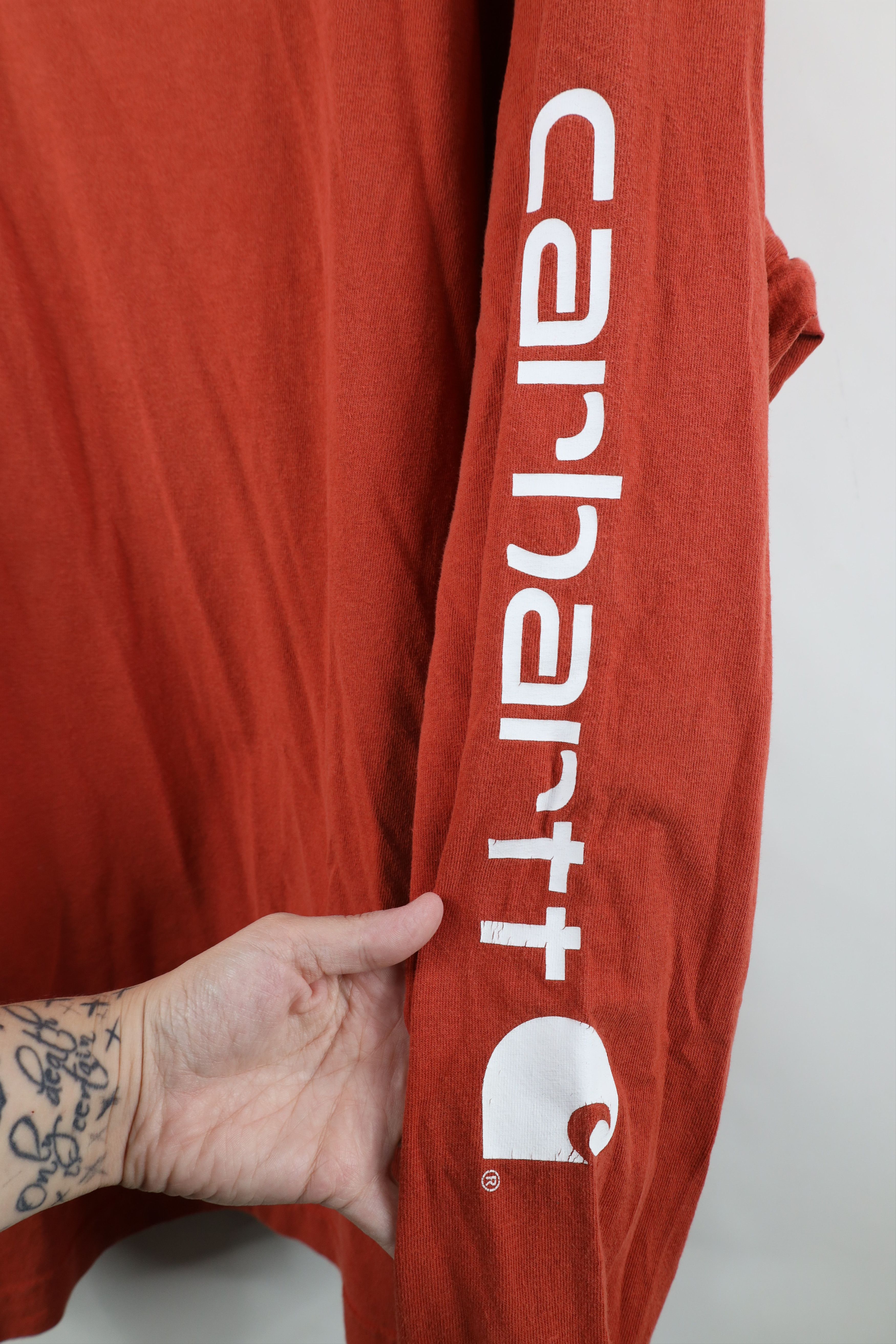 Carhartt Vintage Y2K Carhartt Spell Baggy Fit Long Sleeve T-Shirt Size US XXL / EU 58 / 5 - 4 Thumbnail