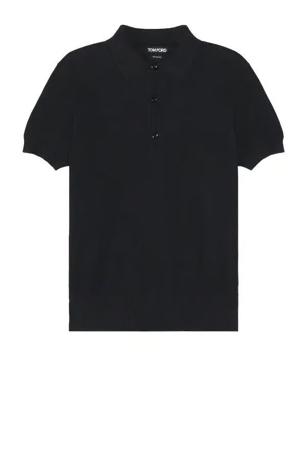 Tom Ford o1w1db10225 KPS002 Polo Shirt in Black Size US L / EU 52-54 / 3 - 1 Thumbnail